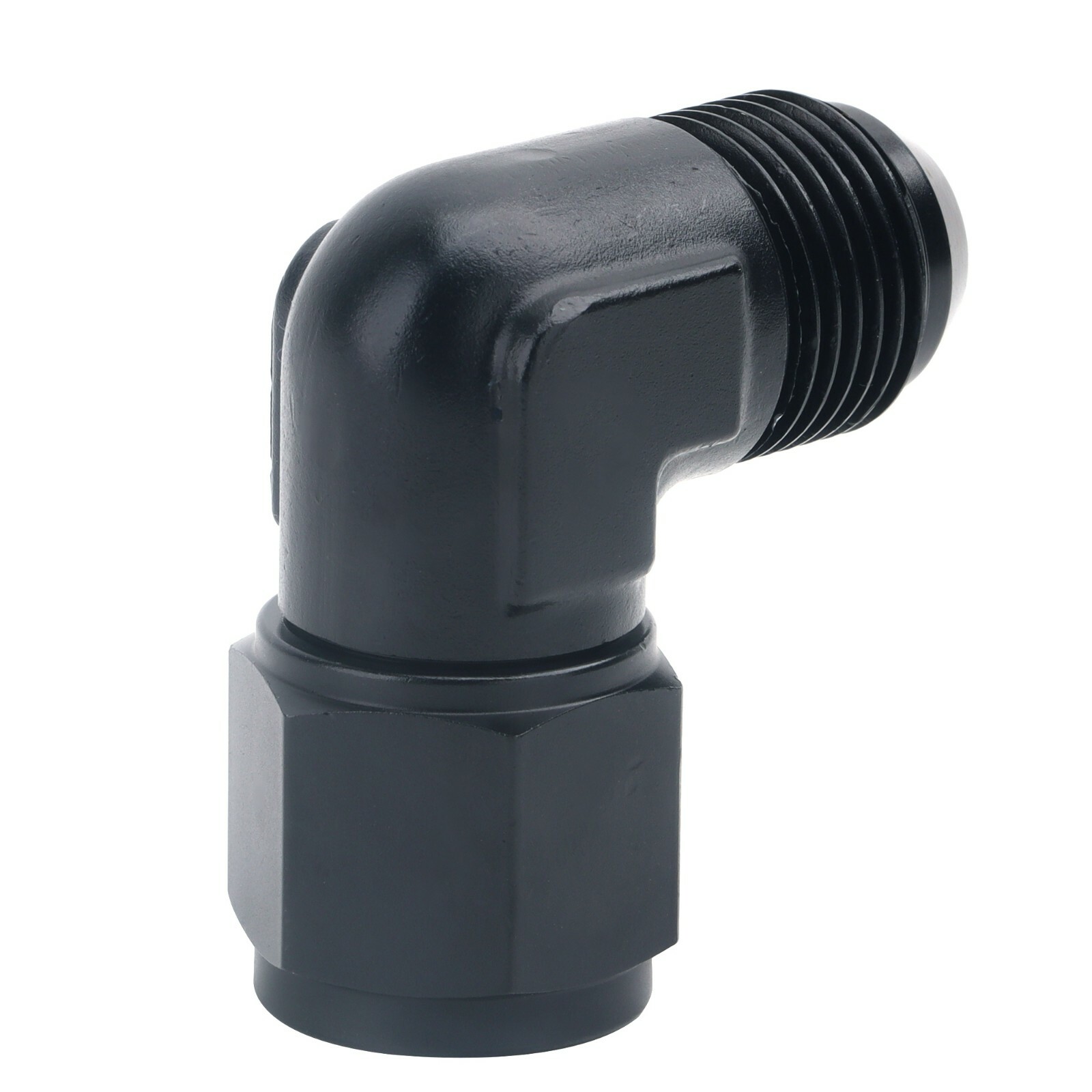 4AN Female to 4AN Male Flare Swivel Hose Fitting Adapter 90° Degree Aluminium