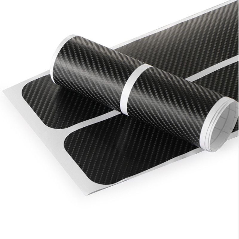 4x Carbon Fiber Car Door Plate Sill Scuff Cover Anti Scratch Sticker Accessories