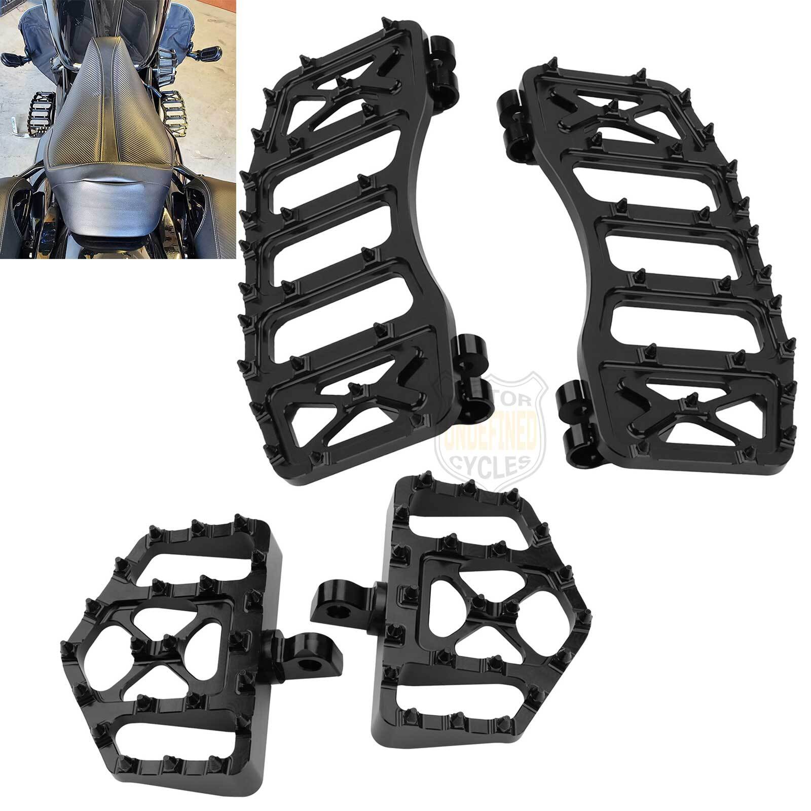 MX Black Foot Pegs Floorboard Pedal For Harley Touring Street Glide Dyna Softail
