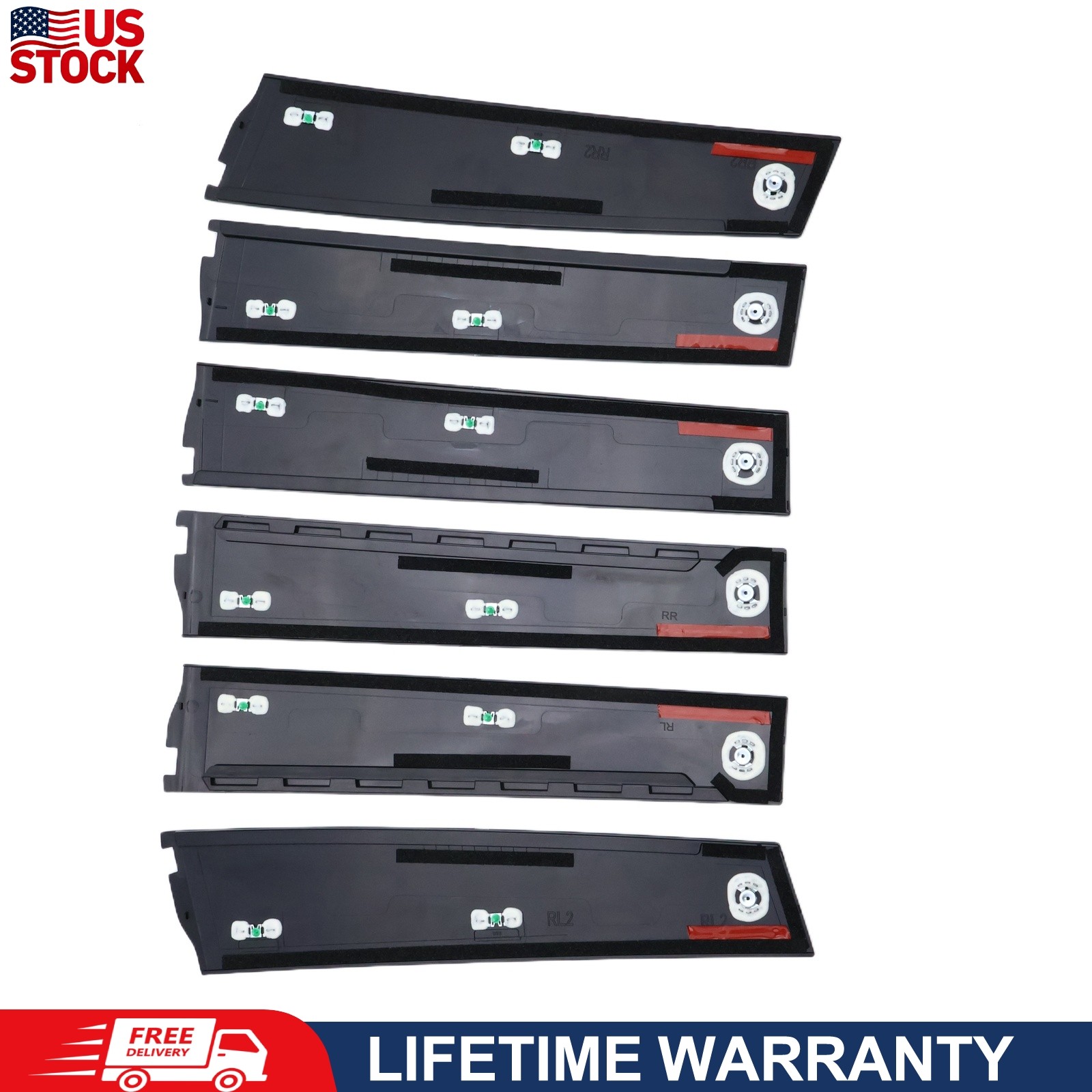 New 6PCS Door Applique B Pillar Trim for 2015-2018 Chevy Tahoe GMC Yukon