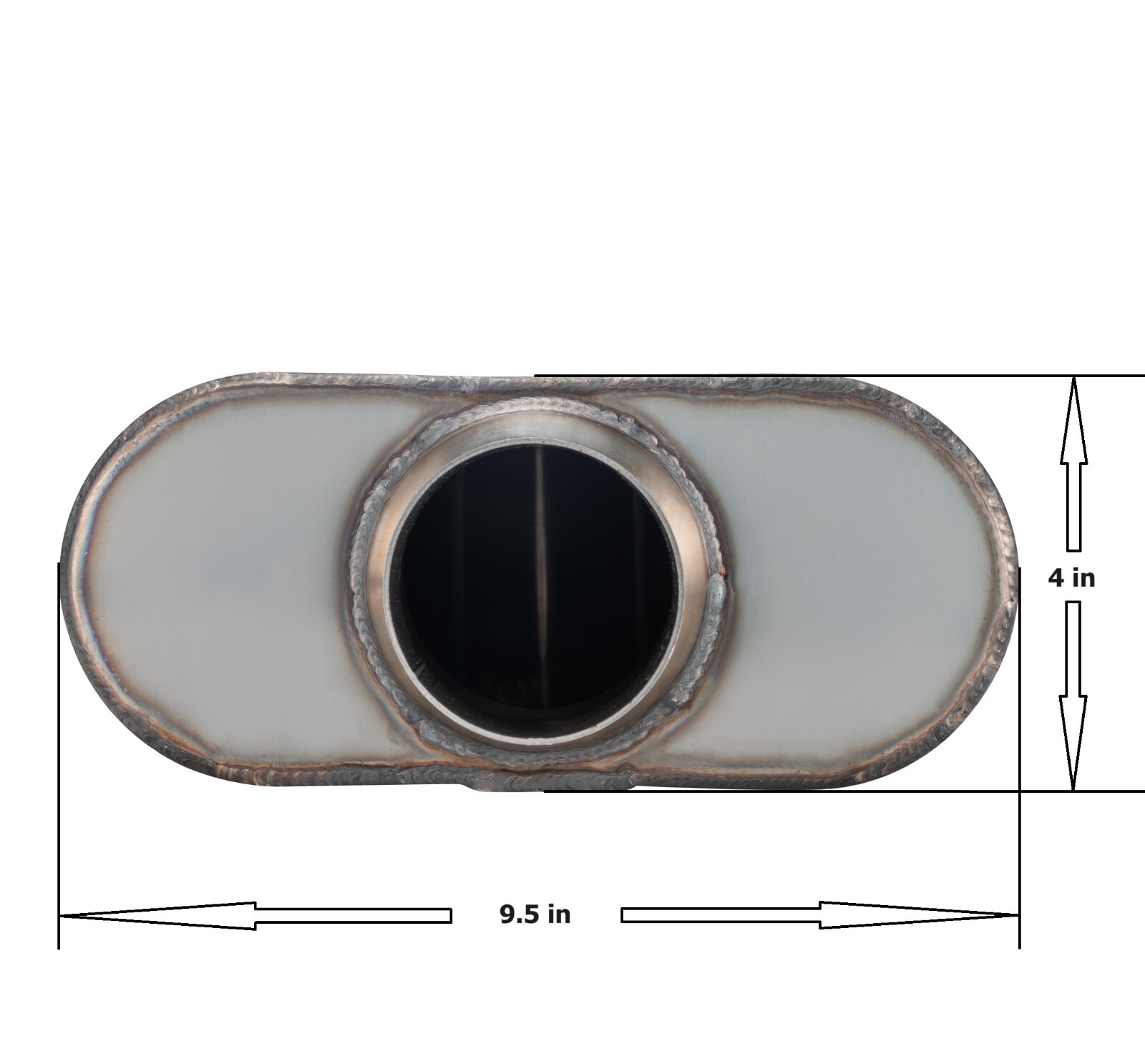 Muffler 3.0″ Center In / 3.0″ Center Out Moderate Sound Original Color