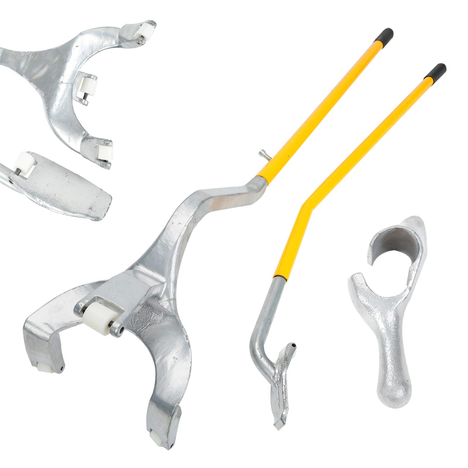 BLACKHORSE-RACING 22.5″ to 24.5″ Tire Changer Mount Demount Removal yellow