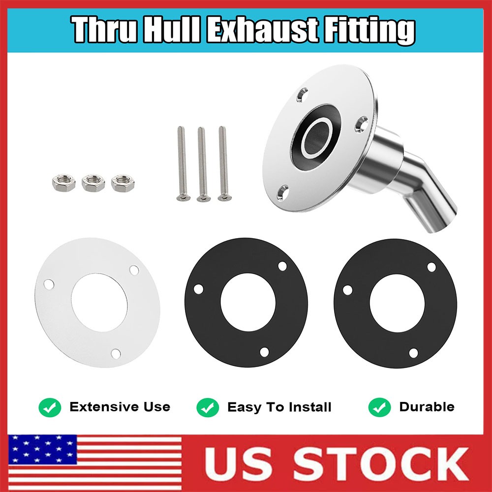 Thru Hull Exhaust Skin, 316 Stainless Steel Fitting, for Diesel Parking Heaters