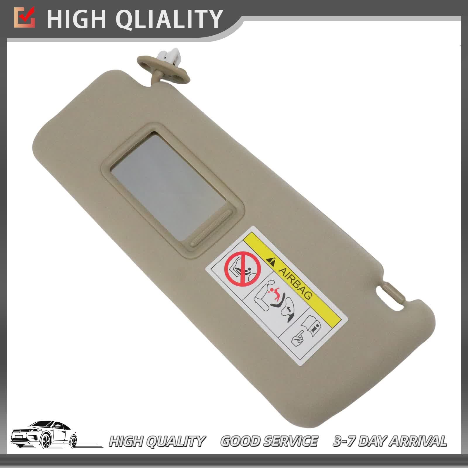Sun Visor & Mirror Driver Beige For Lexus GX460 2010-2023 4.6L 74320-60D22-A0