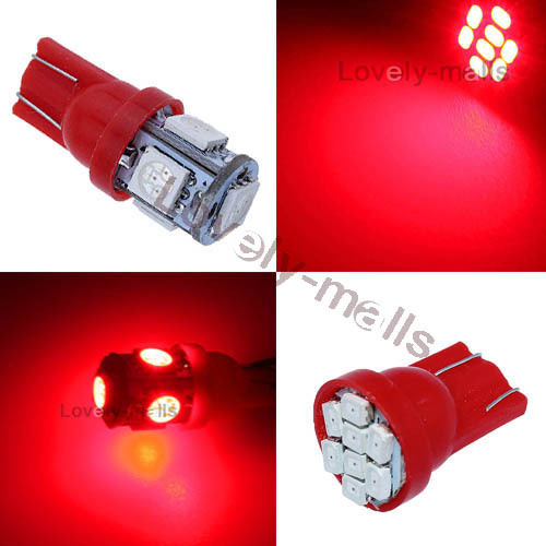 6PCS Bulb Xenon RED LED Interior Lights Package kit Fit 2002-2006 Acura RSX J1