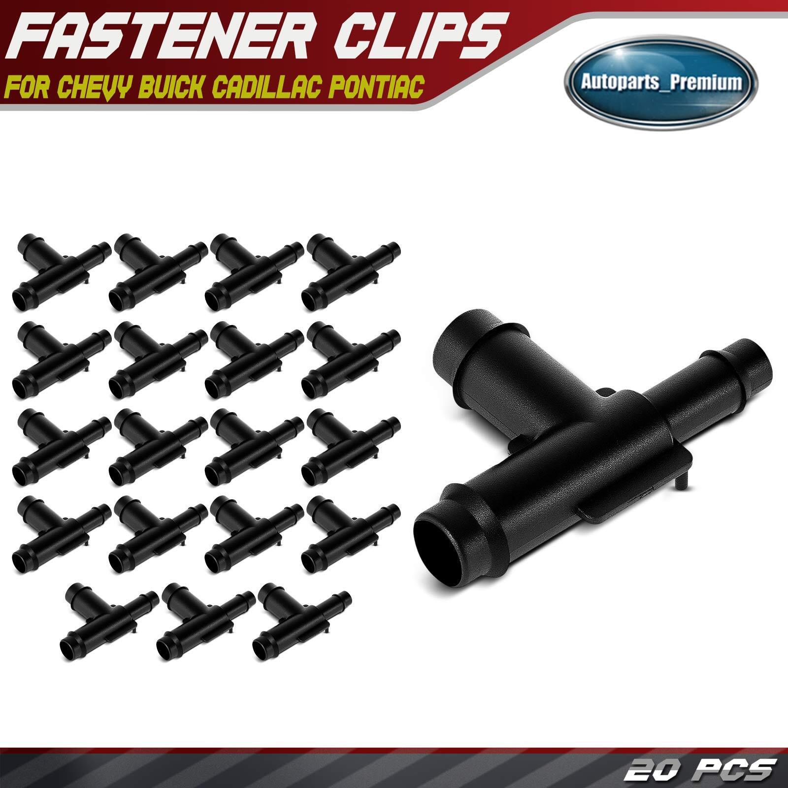 20Pcs 9.53mm x 6.35mm x 9.53mm 3-way Vacuum T Connector for Chevy Buick Cadillac
