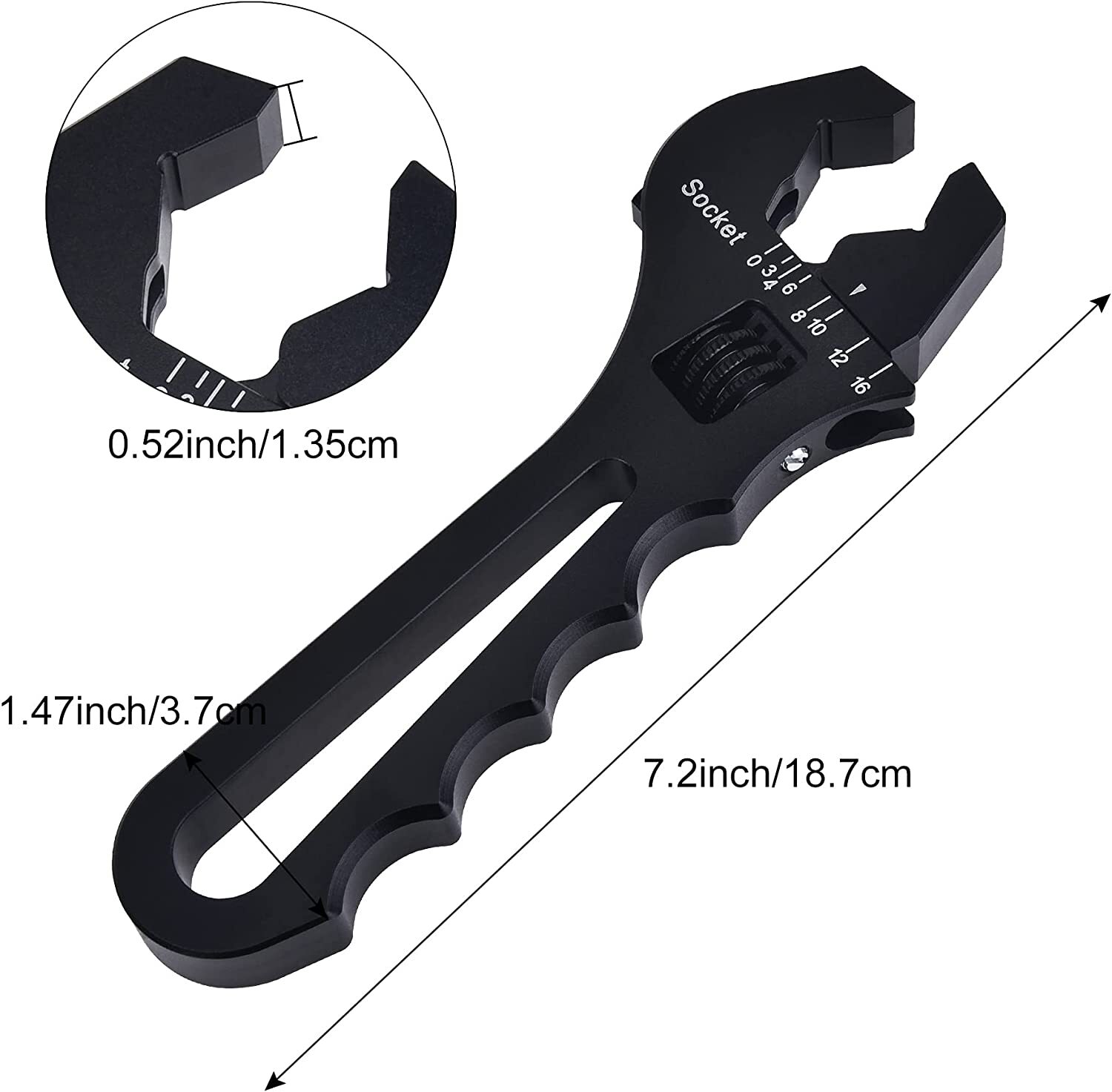 Adjustable Wrench 3AN-16AN Aluminum Spanner Tool For Hose End Fitting Hose Line