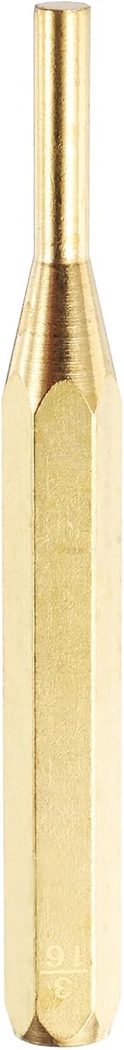 HARFINGTON Brass Punch 3/16″ Non-marring Drive Pin 3/16 in, Gold Tone