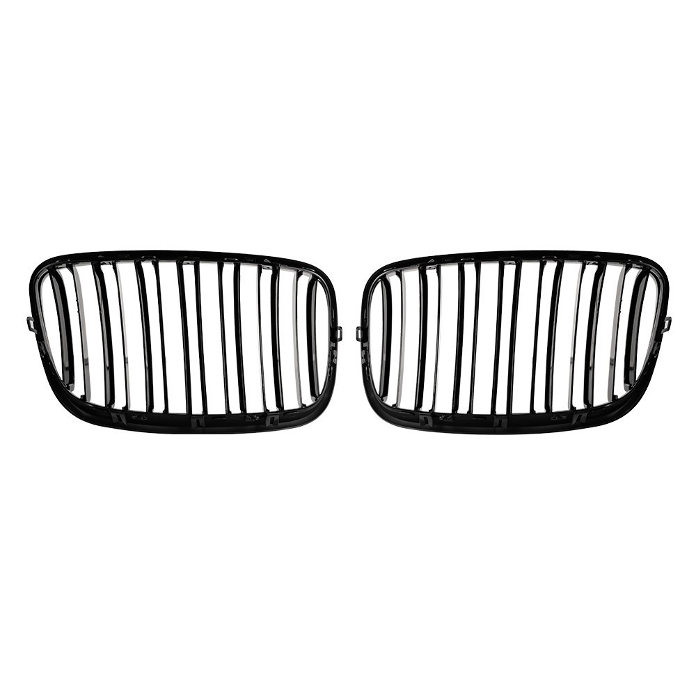 Gloss Black For BMW X5 E70 X6 E71 2007-2013 Dual Slats Front Kidney Grille Grill