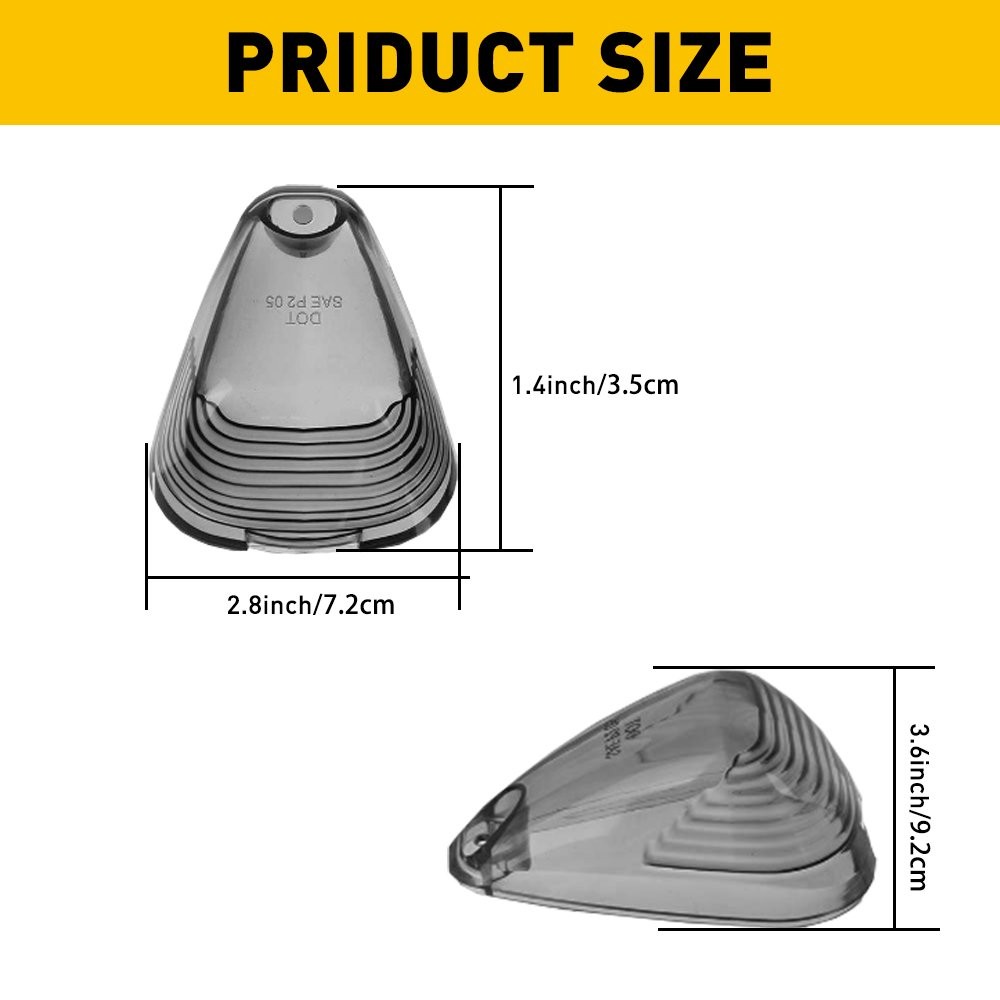 Fit Ford E-150 E-250 E-350 E-450 Cab Running Roof Marker Light Cover T10 AR 5pcs