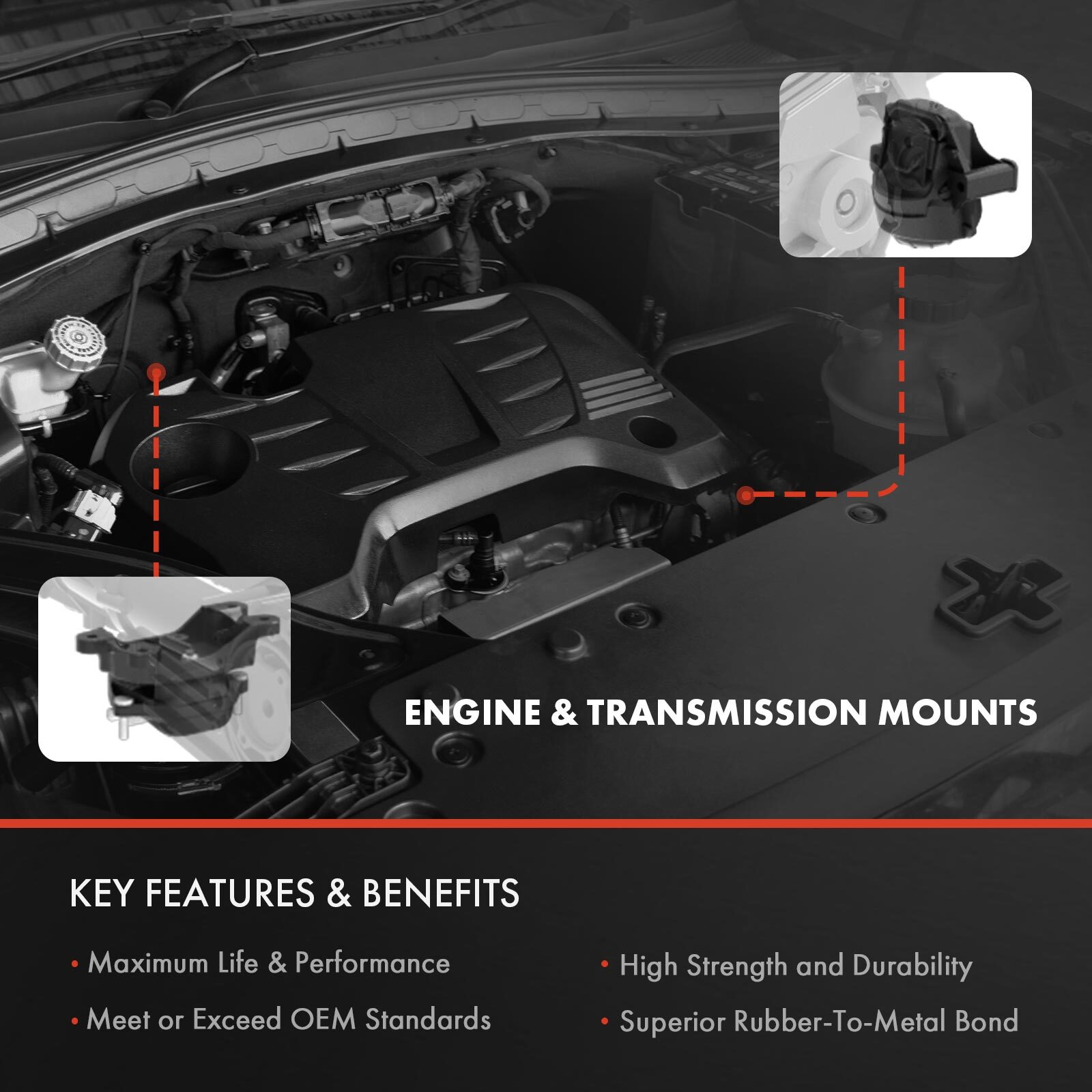 3x Engine Motor & Transmission Mount & Torque Strut Mount for Mazda Auto Trans.