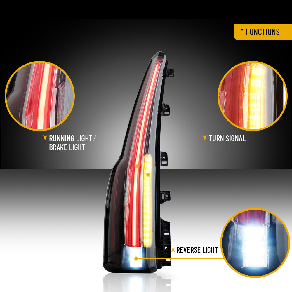 LED Tail Lights For GMC Yukon 2015-2020 Brake Rear Lamps Cadillac Escalade Style