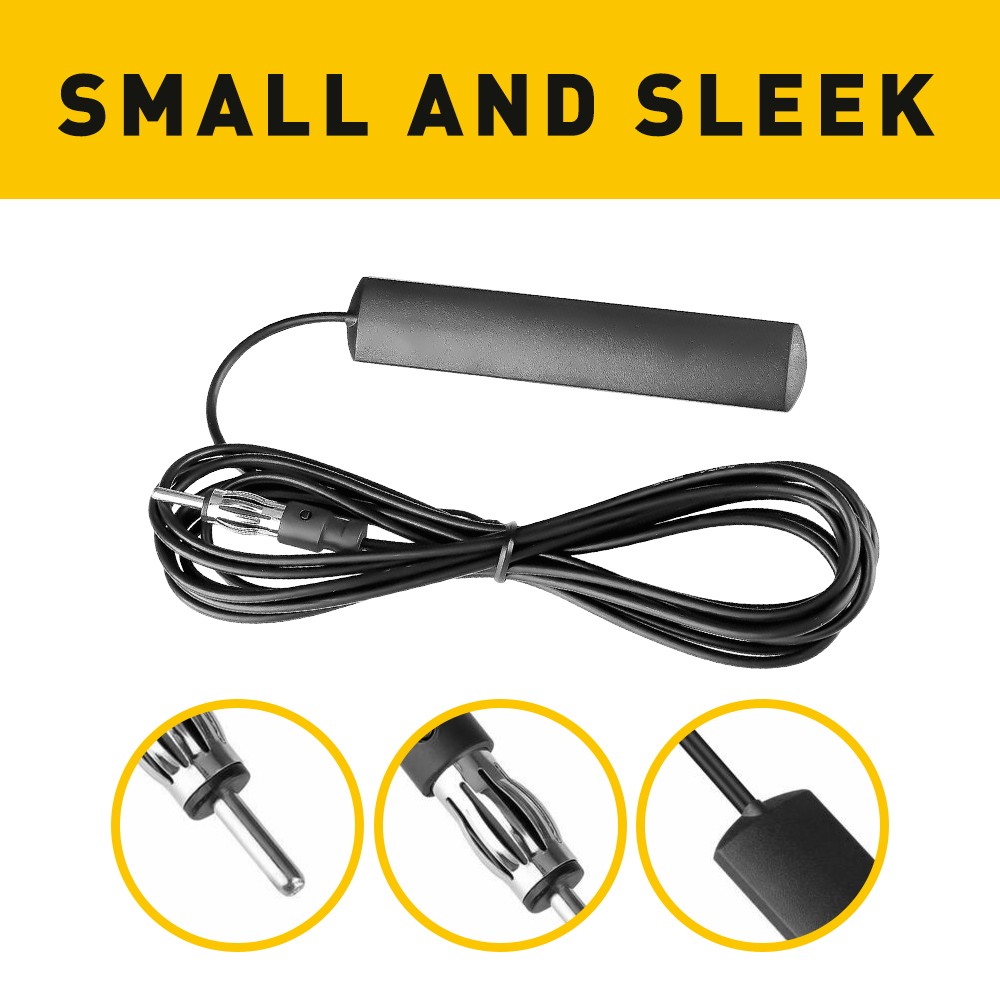 1PCS Universal Car Hidden Electronic Antenna Amplified AM/FM Radio Stereo 10ft