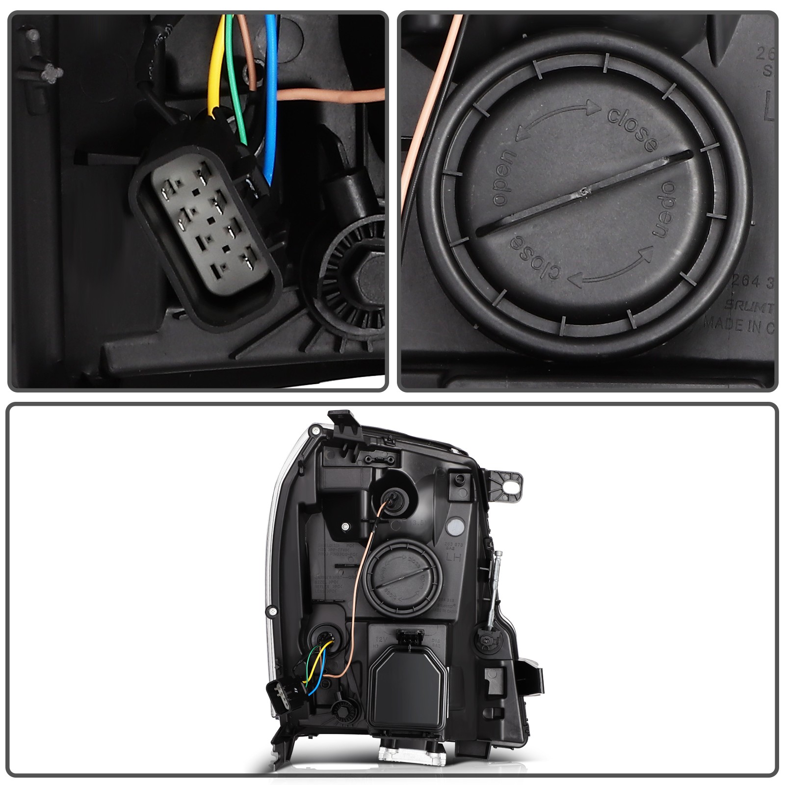 HID Projector Headlights W/ Ballast & HID Bulbs For 2007-2014 Cadillac Escalade