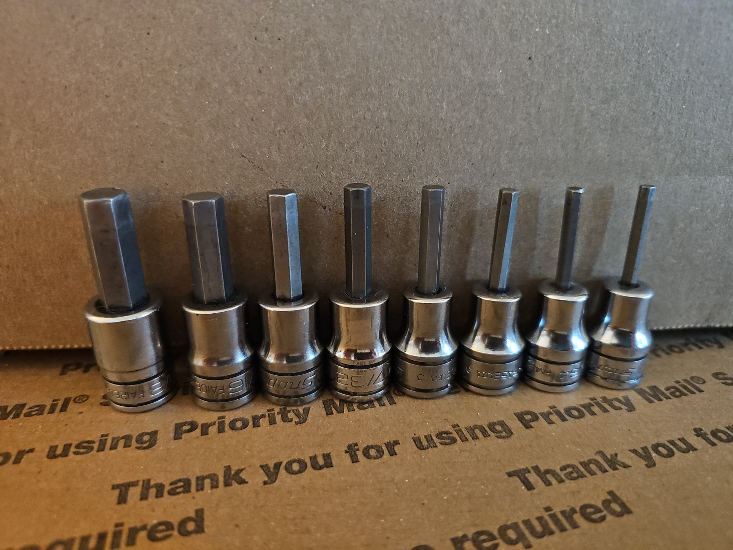 Snap-on™ 3/8″ drive 1/8″ thru 3/8″ 8pc Hex Socket Driver Set 208EFAY