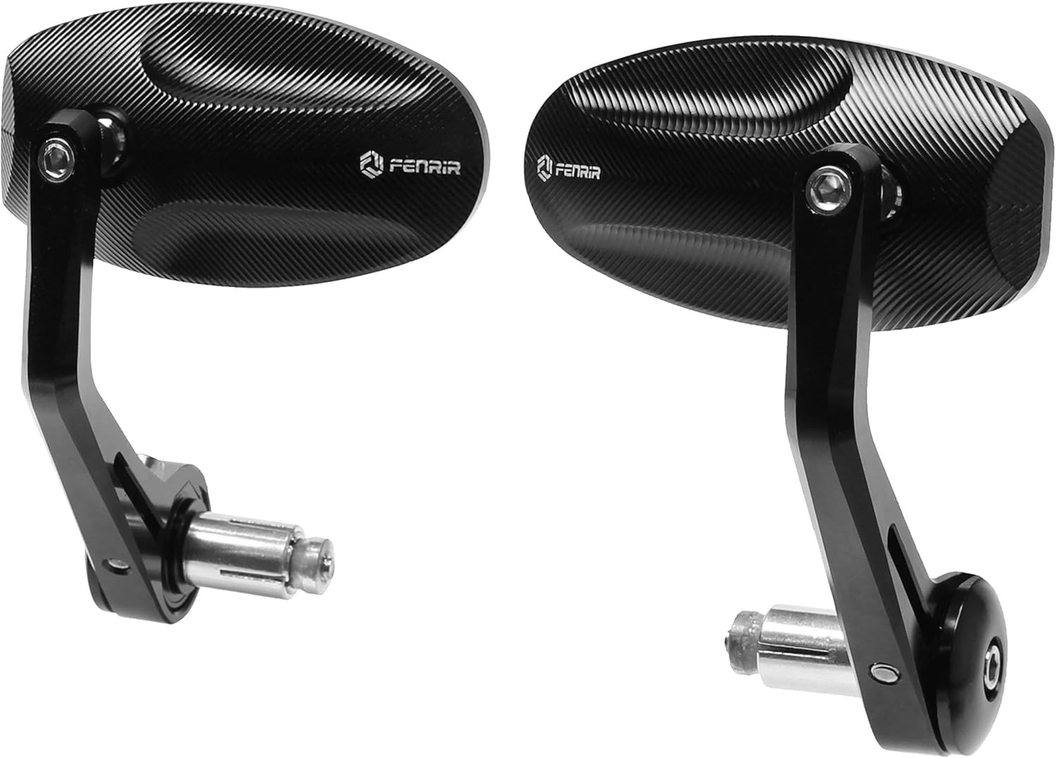 CNC Aluminum Alloy Cafe Racer Black Motorcycle Bar End Mirrors Side 22mm 7/8″ in