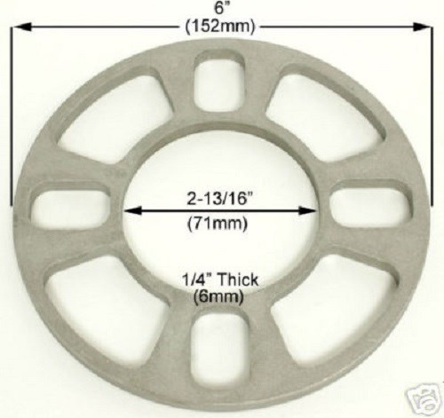 4 Pc 4 LUG WHEEL SPACERS 1/4 INCH THICK # AP-601