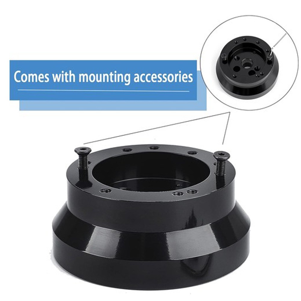 5 & 6 Hole Steering Wheel Black Hub Adapter ( Flaming River, Ididit, GM, Chevy)