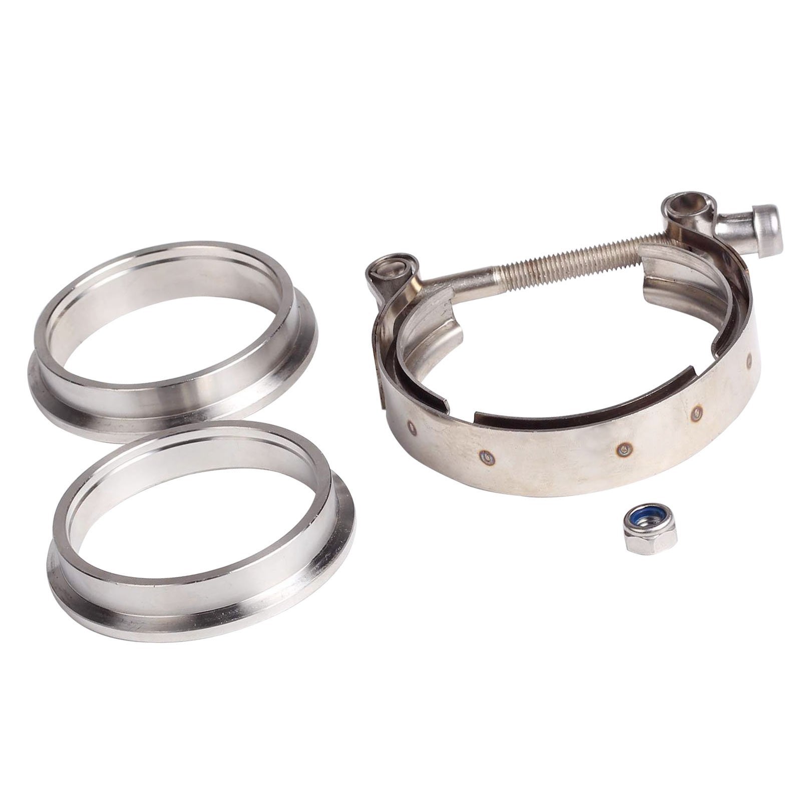 4″ Stainless Steel V Band Clamp Male Female Flange Exhaust Intercooler Pipe