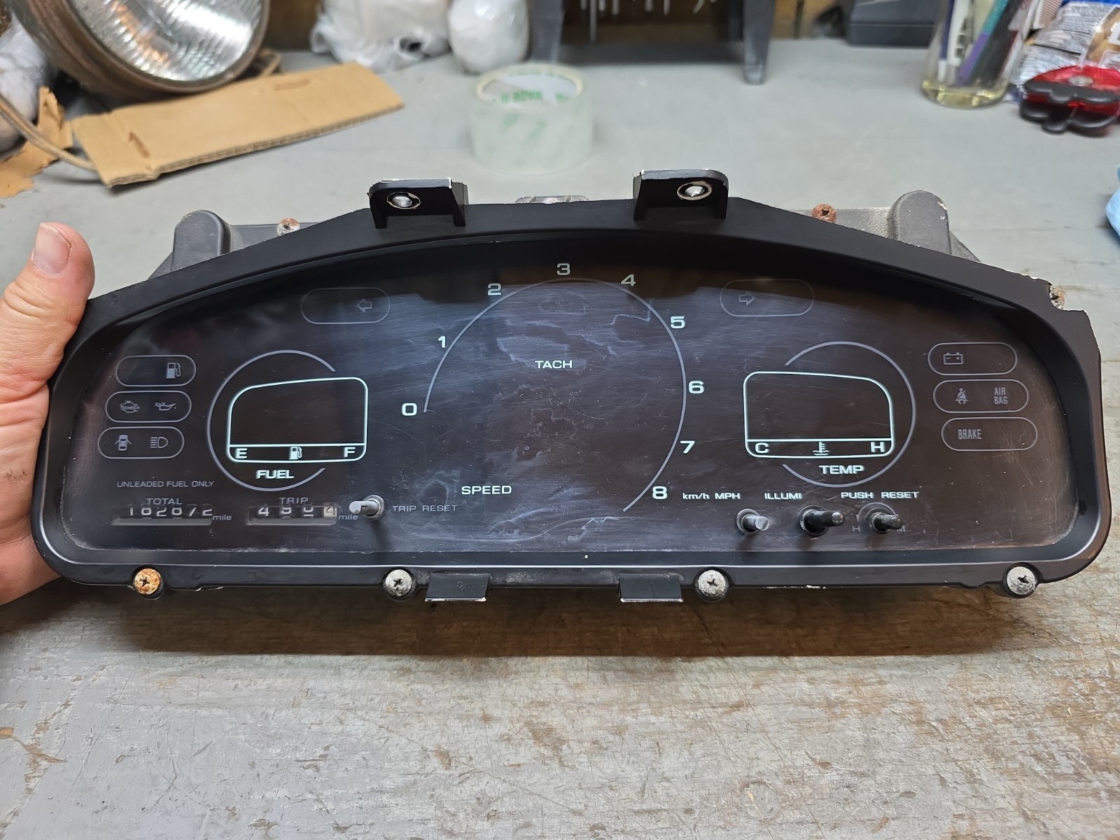 1991-1993 NISSAN NX1600 DIGITAL GAUGE INSTRUMENT CLUSTER OEM JAPAN