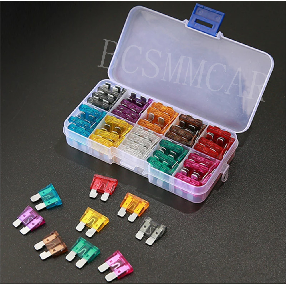 50pcs Car Truck Micro Blade Fuses 2A 3A 5A 7.5A 10A 15A 20A 25A 30A 35A Fuse Set