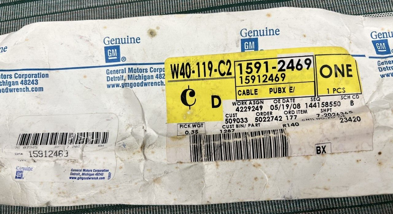 Genuine GM Cable Assembly-Pubx E/Gate 15912469