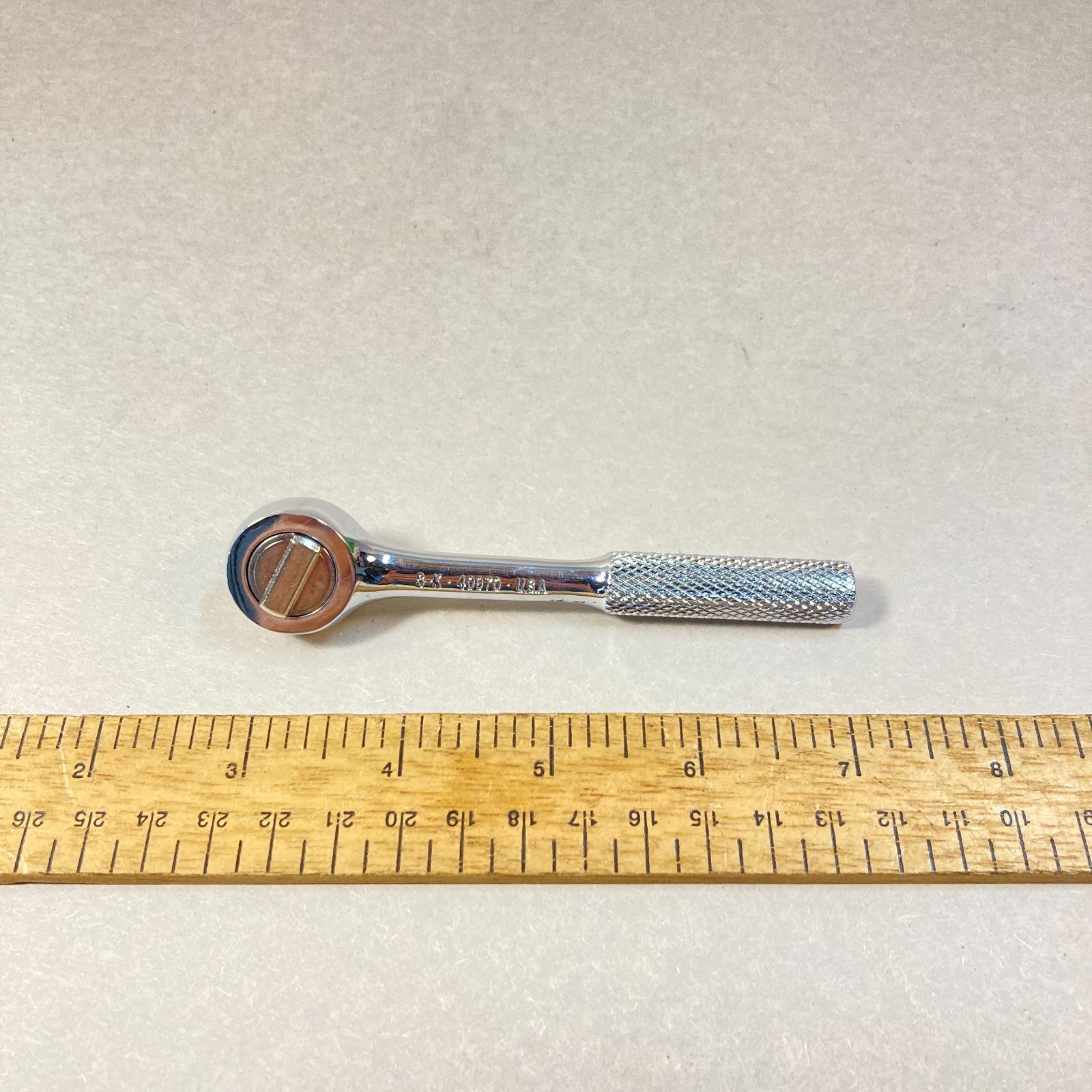 S-K Socket Ratchet Wrench 1/4″ Drive Knurled Handle 4 3/8″ #40970 USA