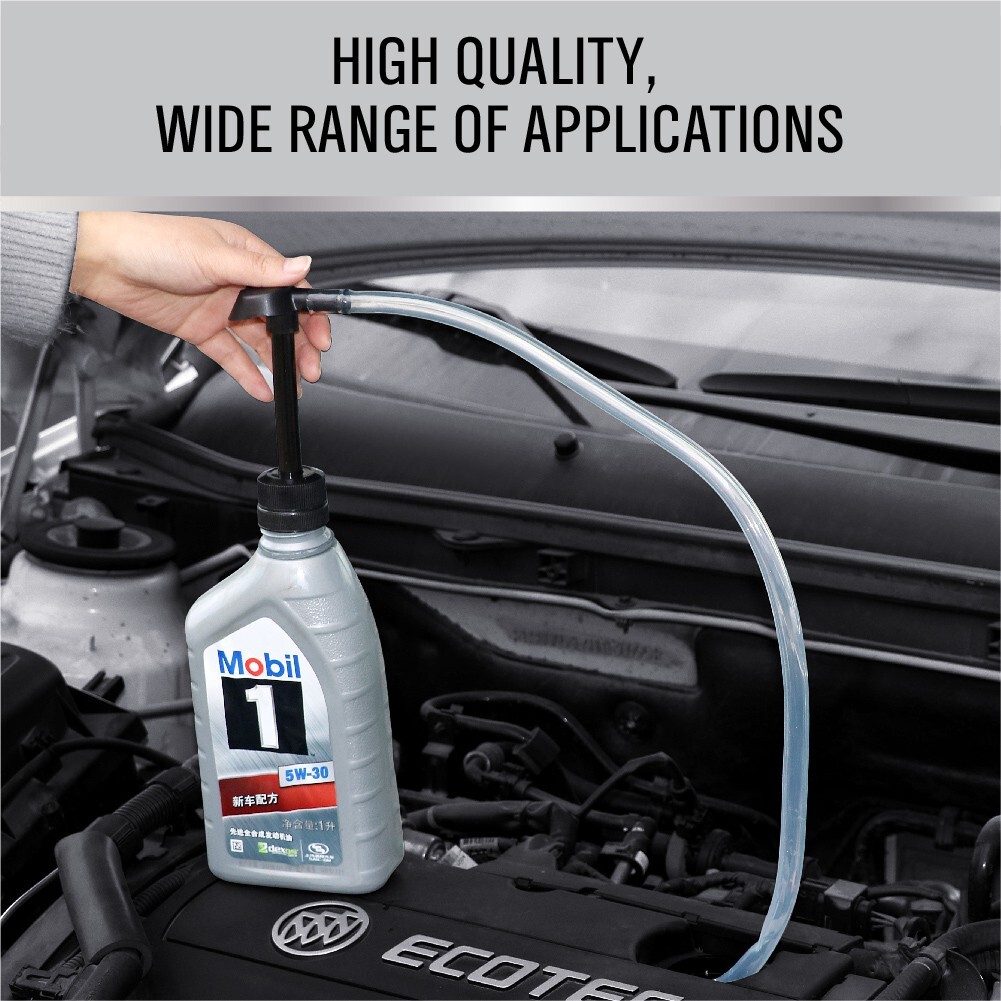 FLUID HAND TRANSFER PUMP FOR QUART BOTTLES Gas Motor Oil Transmission Extractor