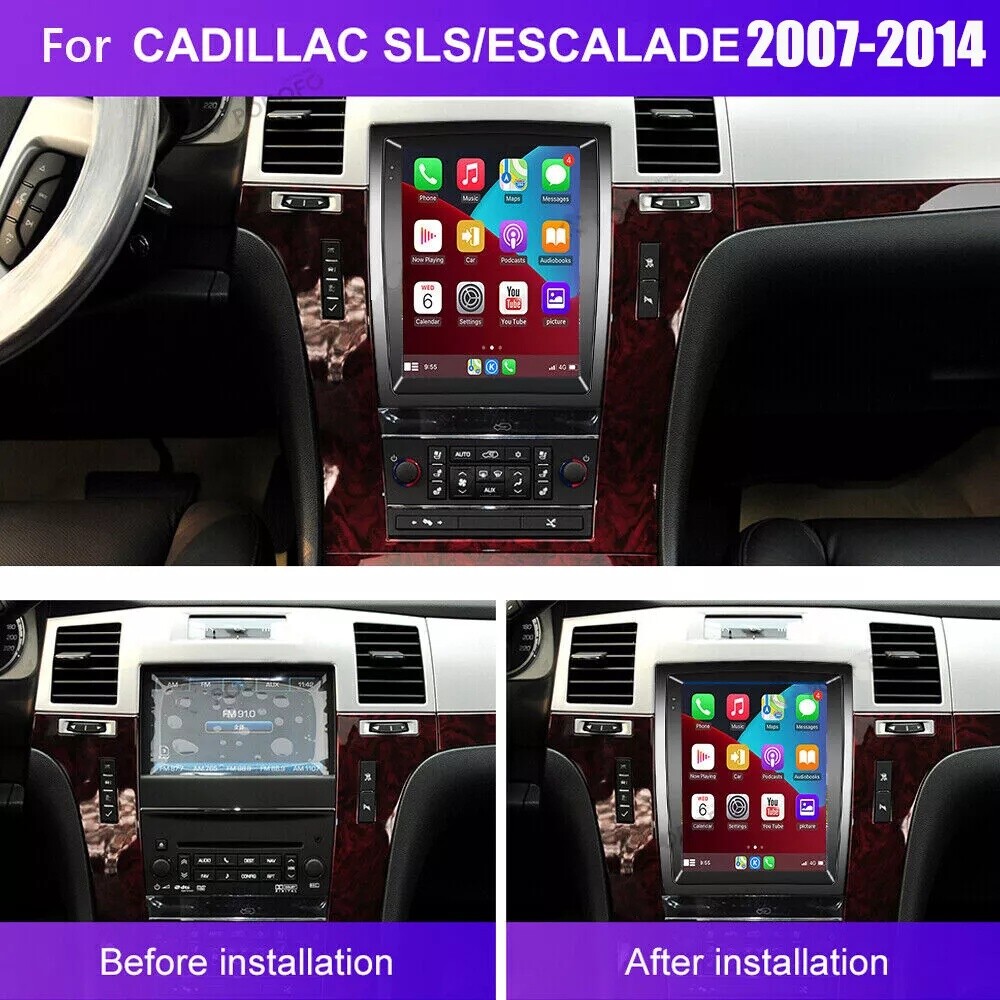 For Cadillac Escalade 2007-2014 Apply Carplay Car Stereo Radio Android GPS 64GB