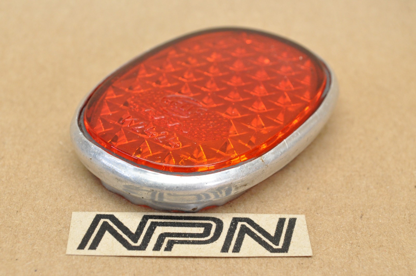 Vintage JAWA CZ Rear Tail Light Reflector Lens Glass Hella K2424 NOS