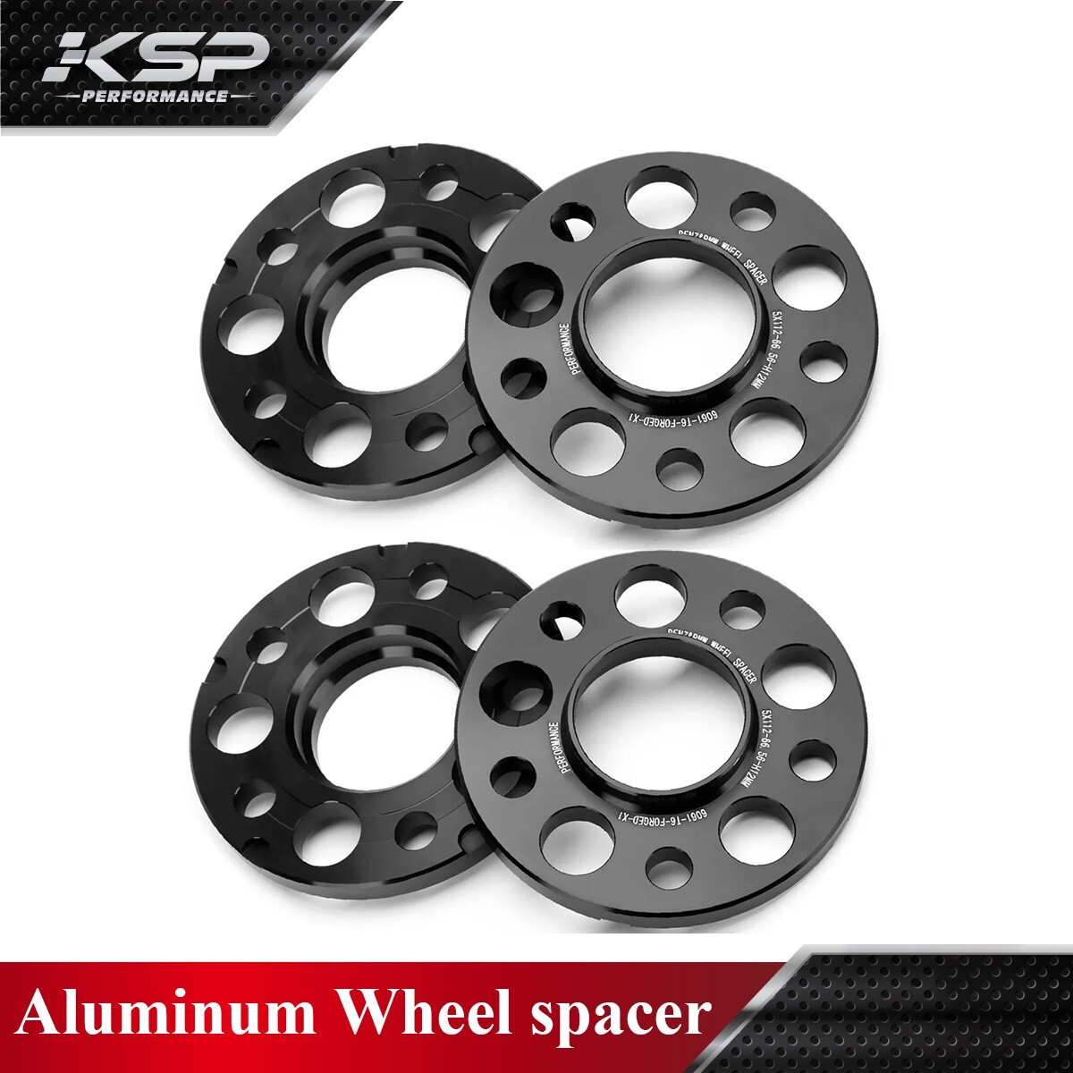 4x 12mm 5×112 Hubcentric Wheel Spacers 66.6 / 66.56 CB for Mercedes Benz AUDI