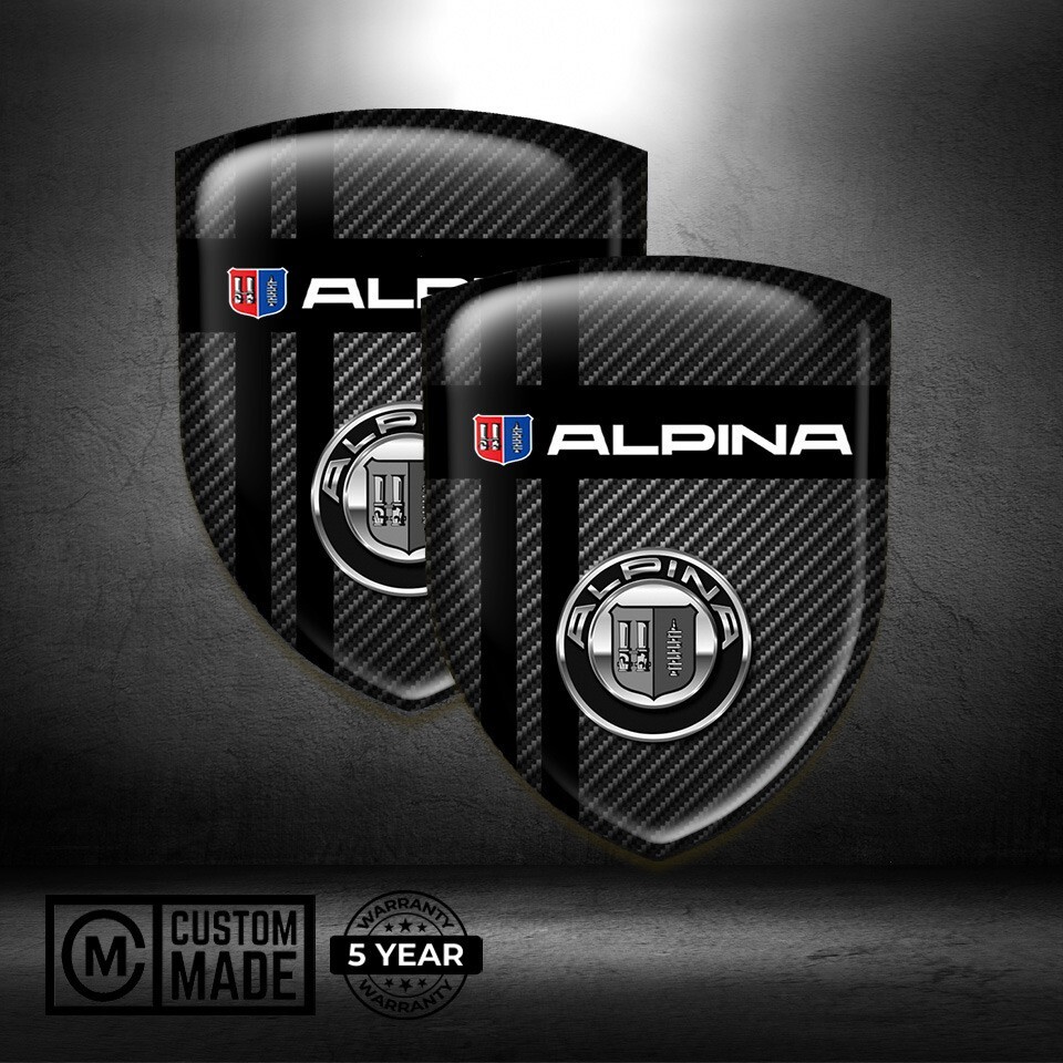 Alpina Sticker | Fender Badge Decal | Side Logo Trunk Bumper Laptop etc.