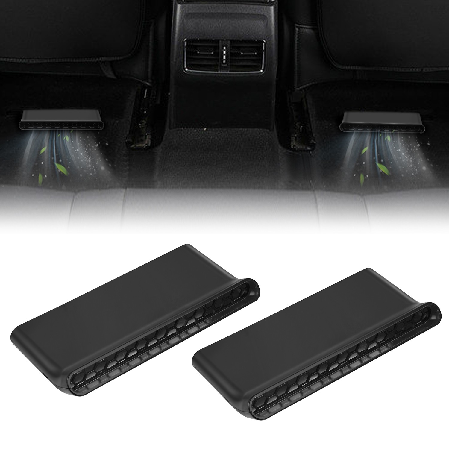 2x Rear Under Seat Floor AC Vent Deflectors Extension For Lexus GX460 2010-2023