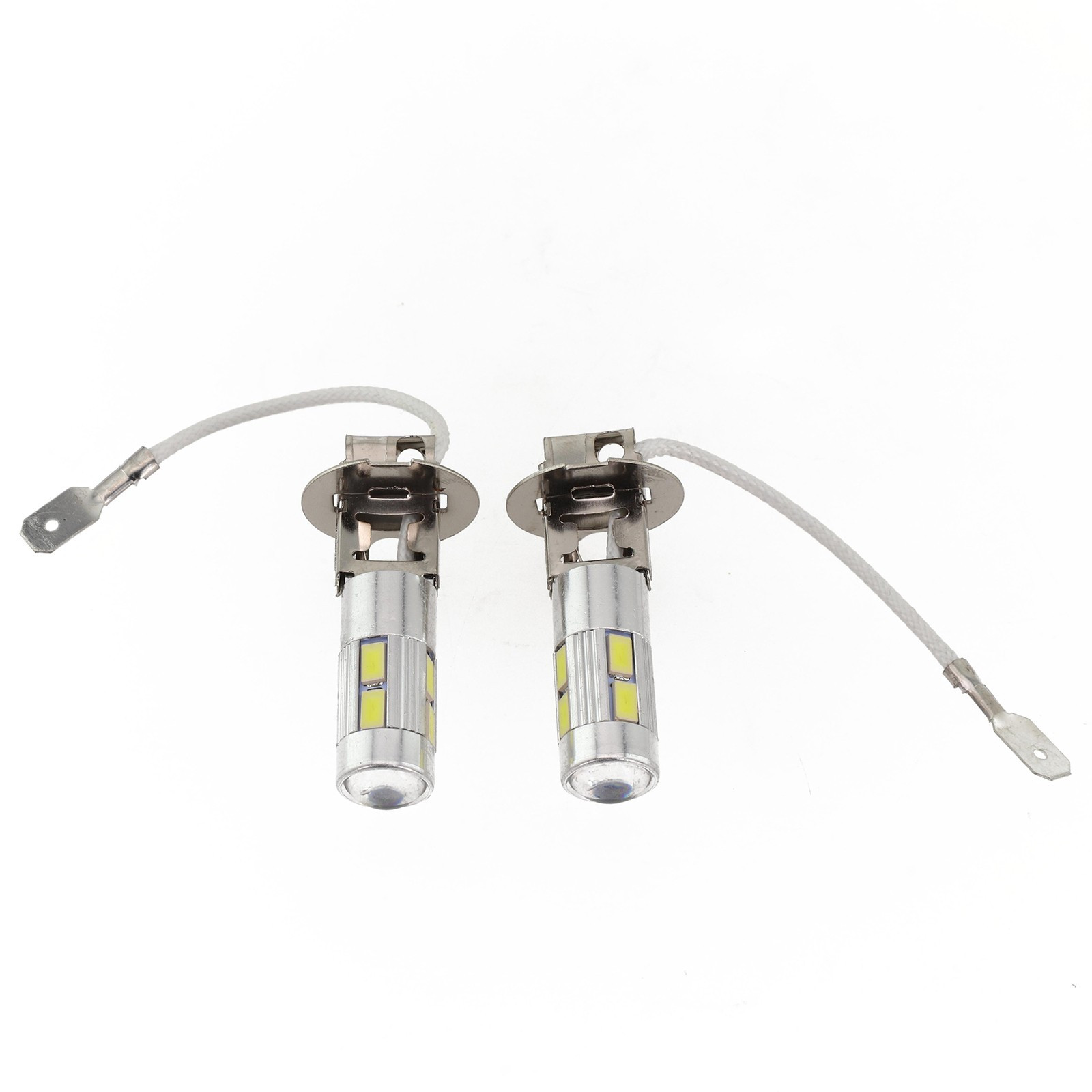 2X H3 50W 6000K White High Power Car LED Fog Driving Lights Bulbs DC 9V To 30V