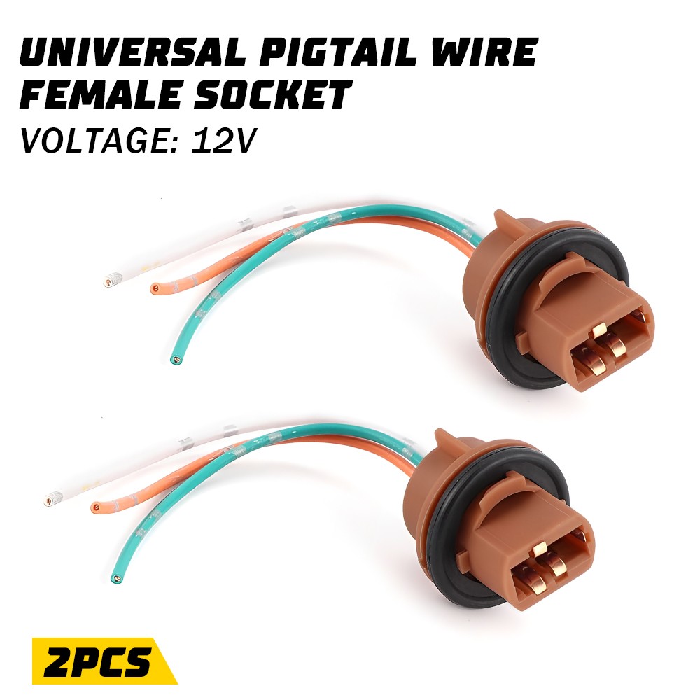 Flosser Pigtail Wire 2644 Female Socket 7443 Two Harness brake Turn Signal Plug
