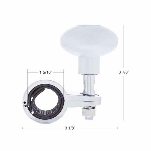 Pearl White Steering Wheel Suicide Spinner Handle Knob Car Truck | Smile Face Y