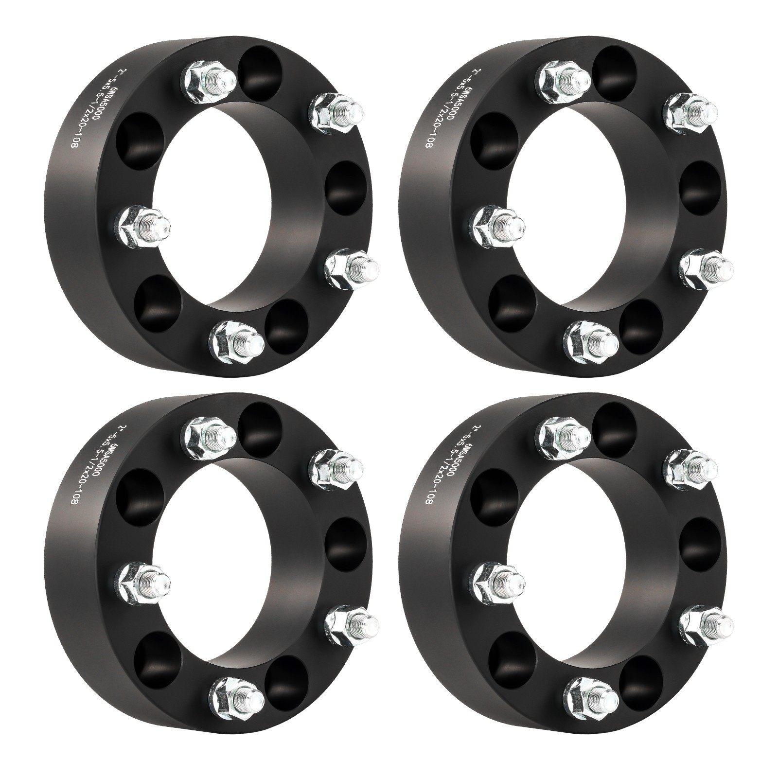 4x Wheel Spacers 2″ 5×5.5″ 108mm 1/2″x20 Fits 75-96 Ford F-150/66-96 Ford Bronco