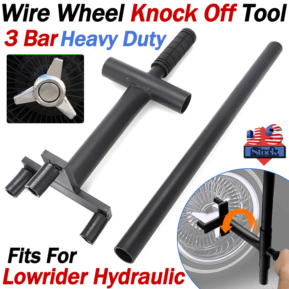 3 Bar Lowrider Wire Wheel Knock Off Tool Wrench For Dayton Zenith Luxor & Chinas
