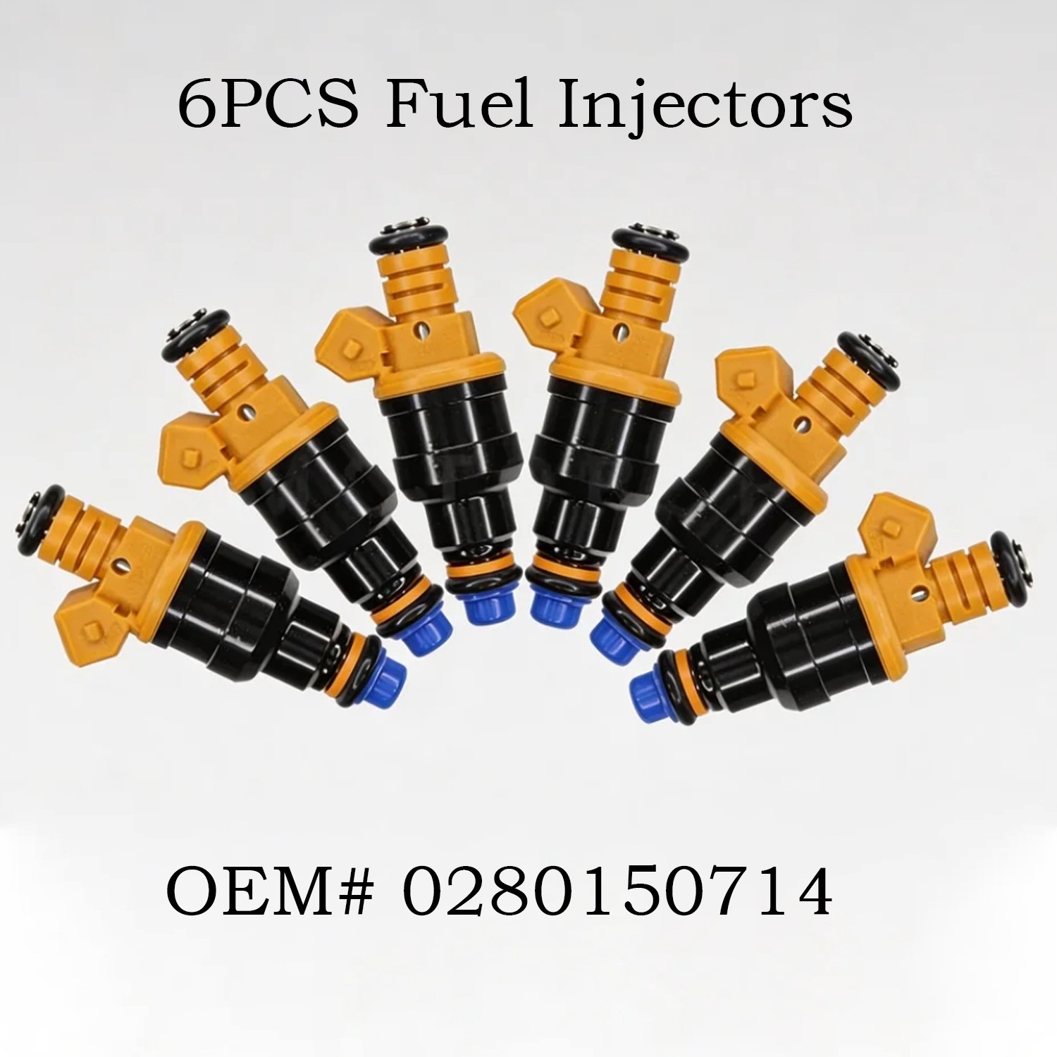 6X Fuel Injector 0280150714 for BMW 5 6 7 SERIES E23 E24 E28 E32 E34 M30 B34 B35