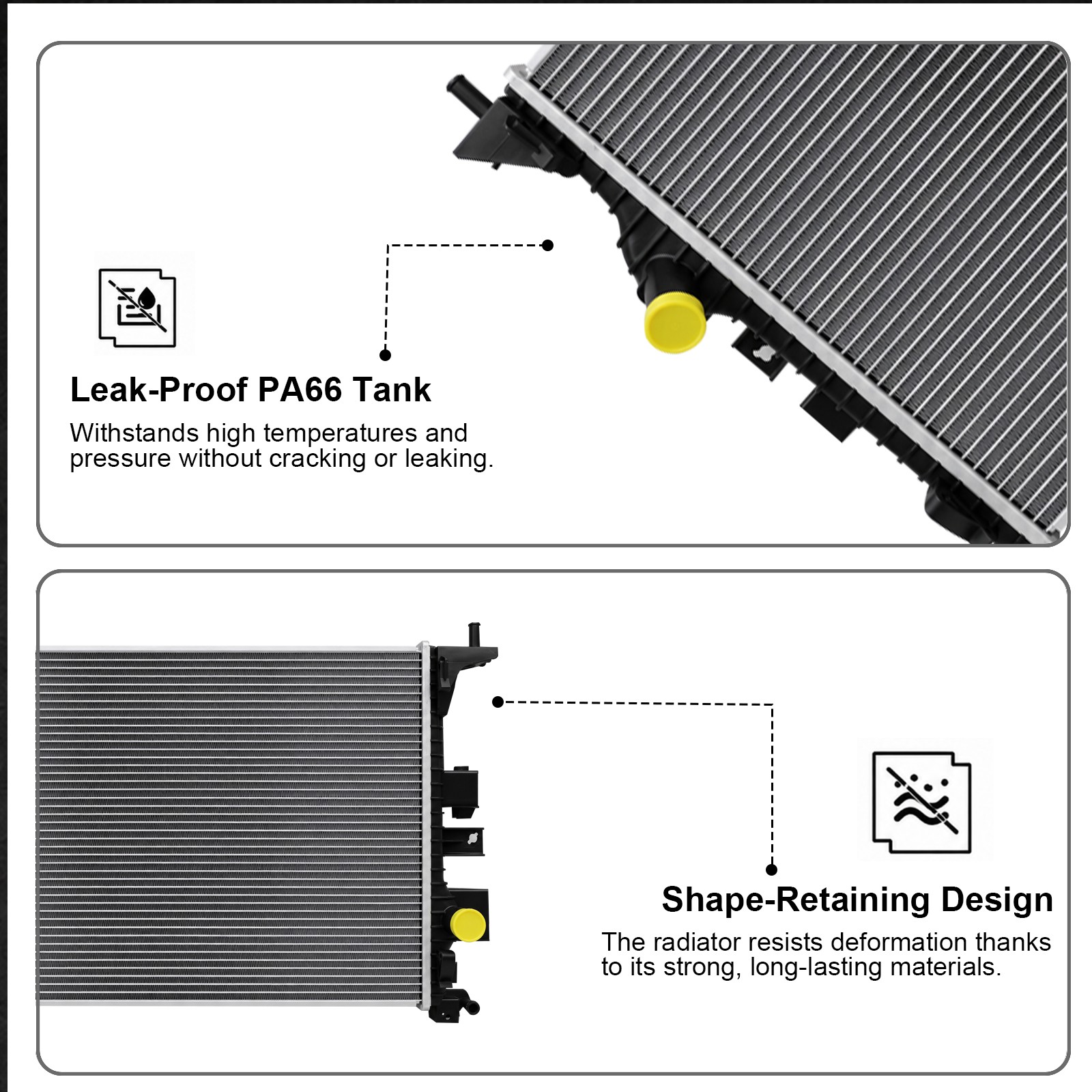 Radiator Fits Ford Focus 2016 2017 2018 L4 2.3L G1FZ8005A w/o Trans Oil Cooler