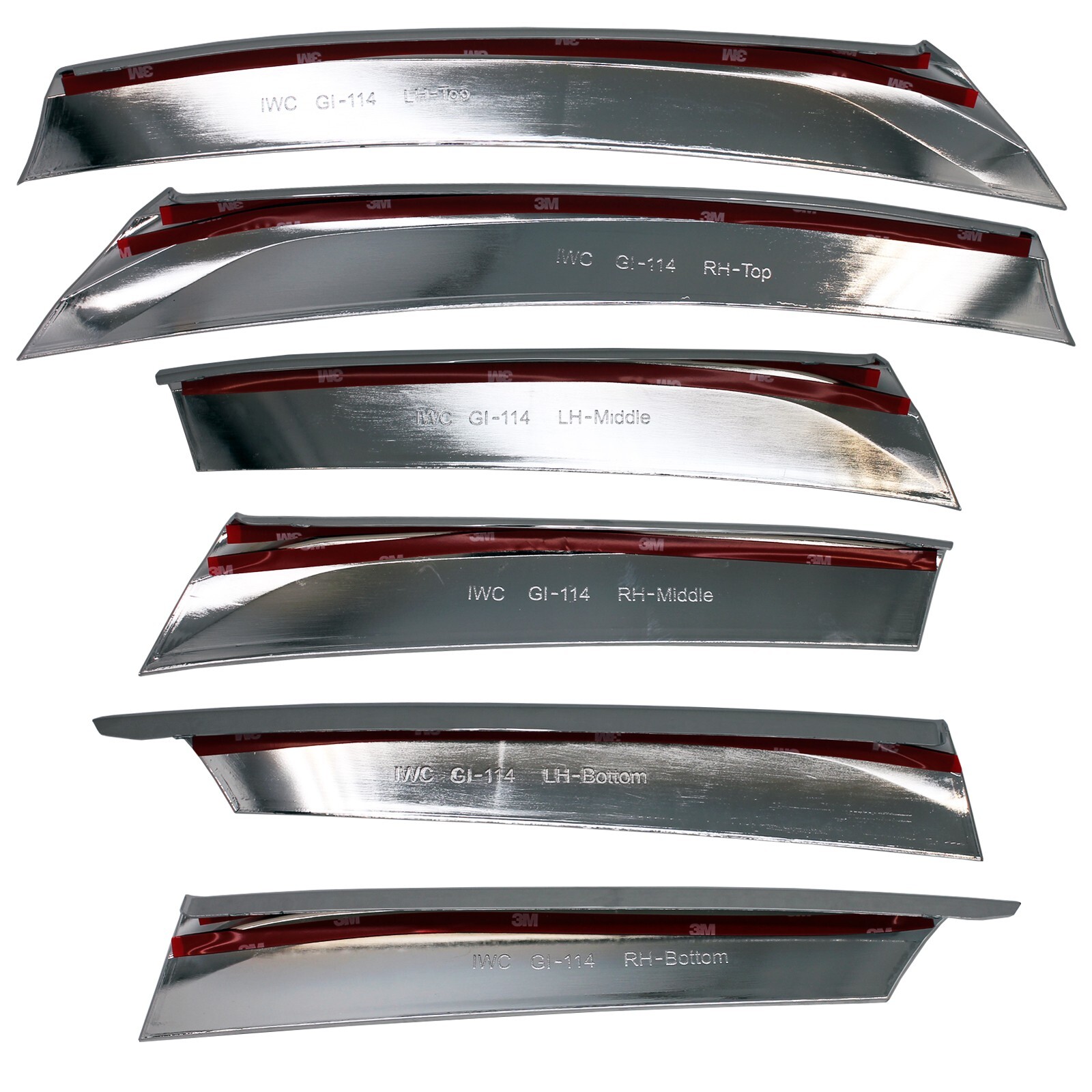 Chrome ABS Grille Grill Insert Overlay Trim 6PC FOR 2013-2015 Nissan Altima