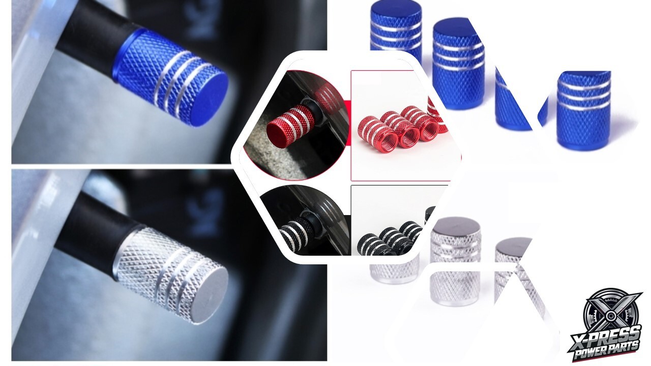 Tire Valve Stem Caps, All Color, 5 Pack, Anodized Aluminum Tire Valve Cap Set