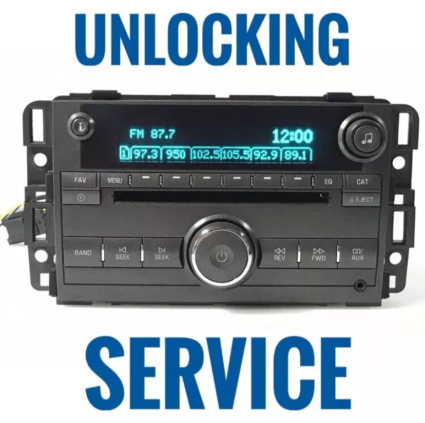 Unlocking Service for CHEVY ,BUICK ,SATURN , CADILLAC Radios “U087”