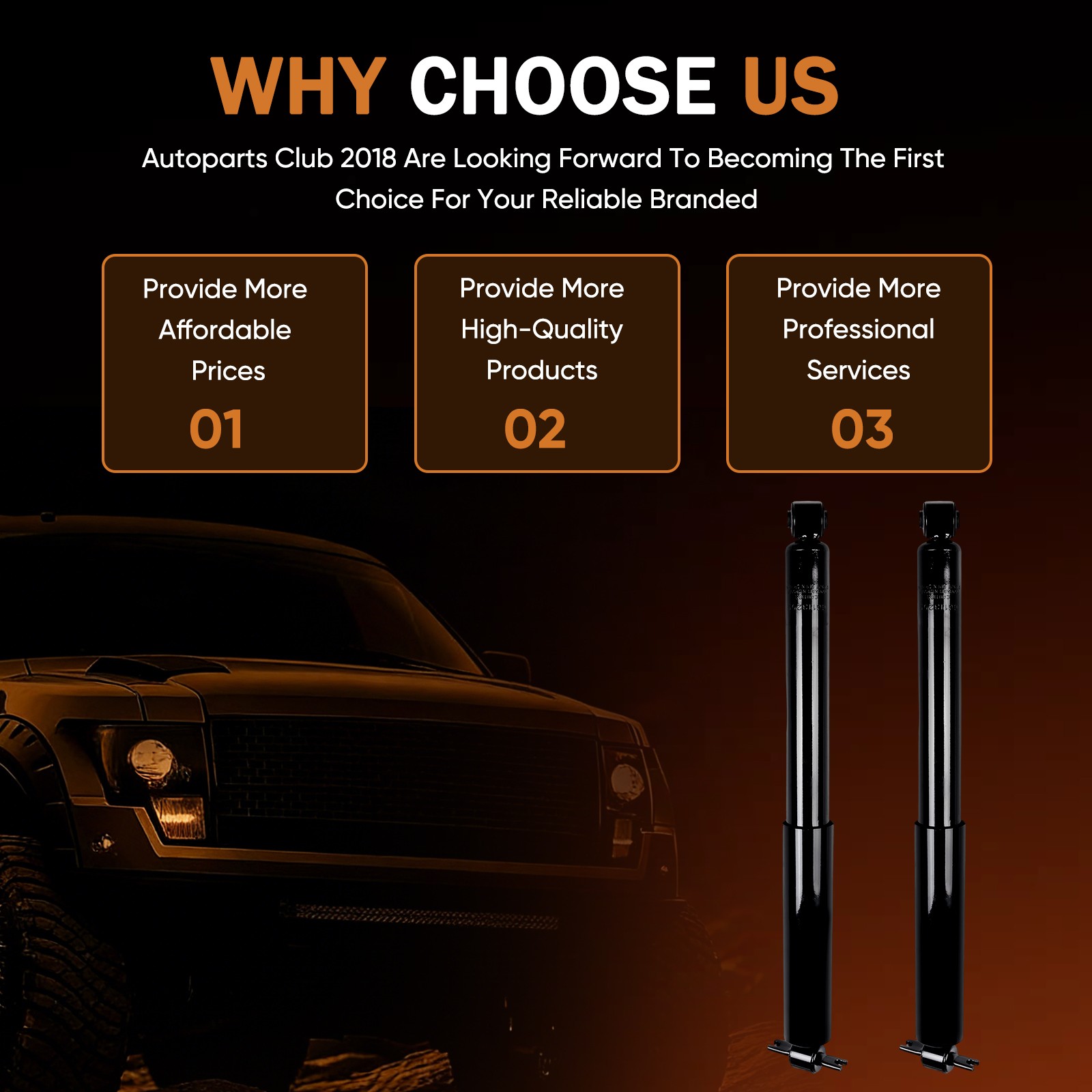 For 2007-2018 Jeep Wrangler 3.8L V6 Rear Shocks Absorbers Struts Pair Set