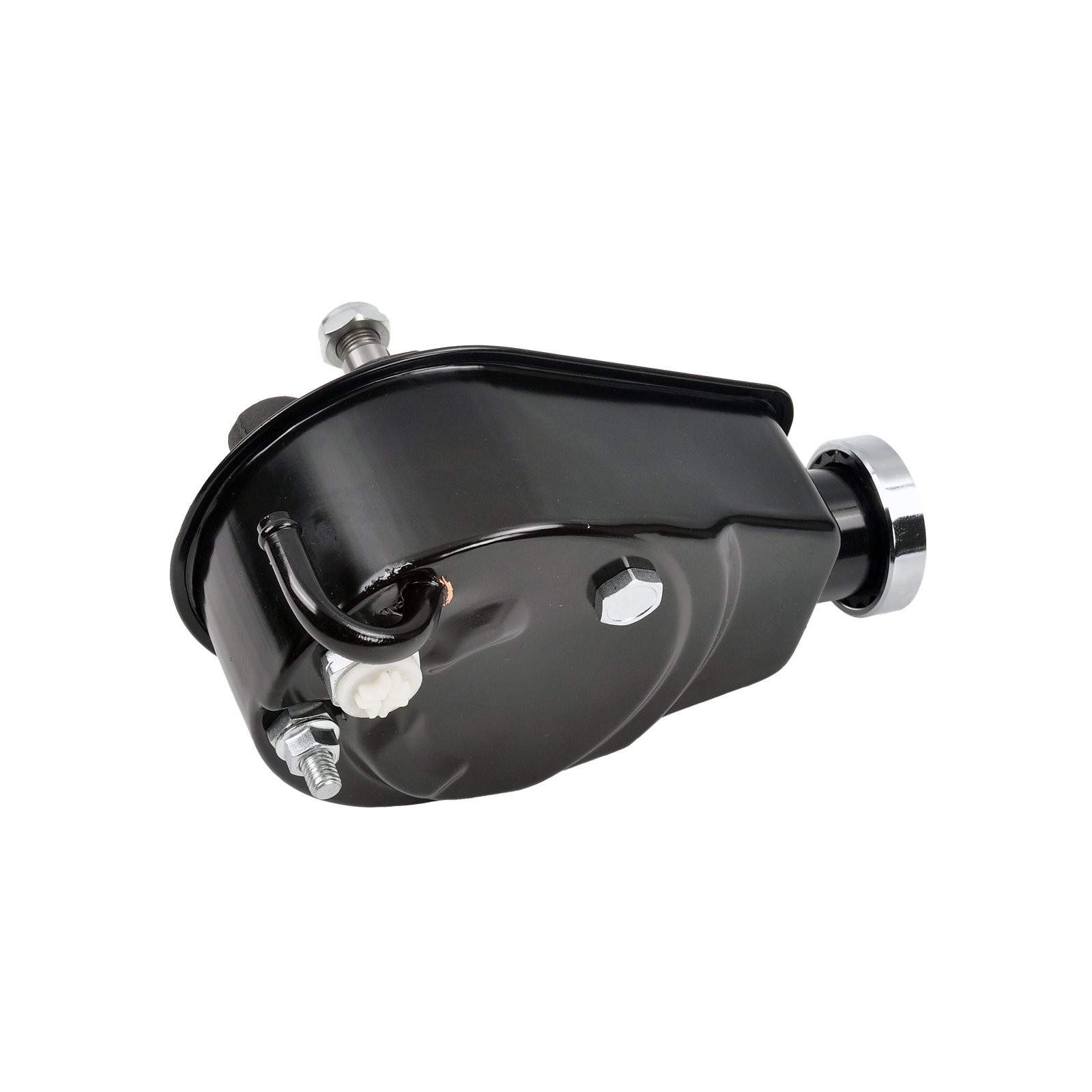 Black Saginaw Style Power Steering Pump & Single Groove Pulley For Chevy BBC SBC