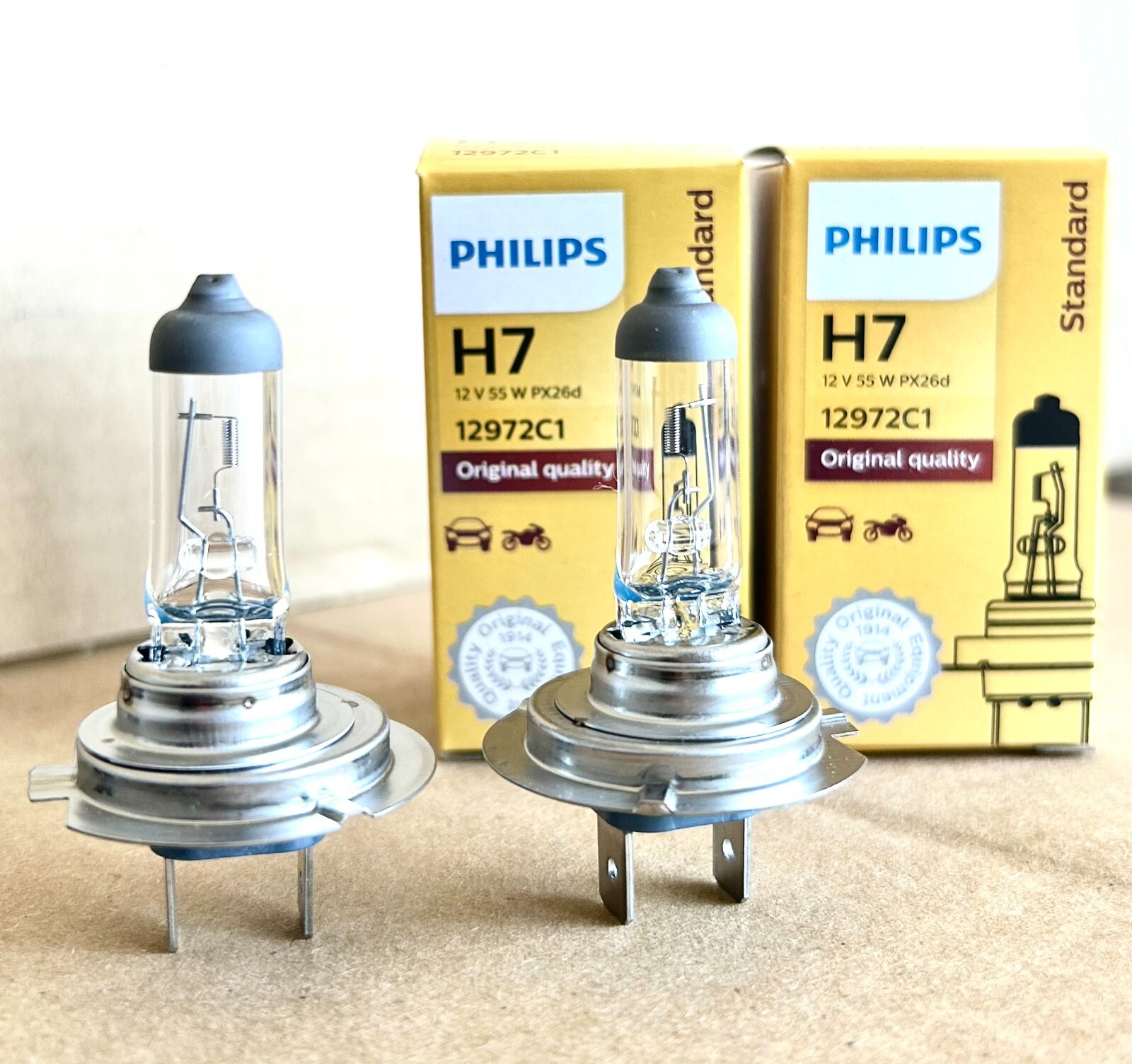2x New OEM Philips 12972 H7 55W Light Lamp Bulbs Bulb Set FREE SHIPPING!