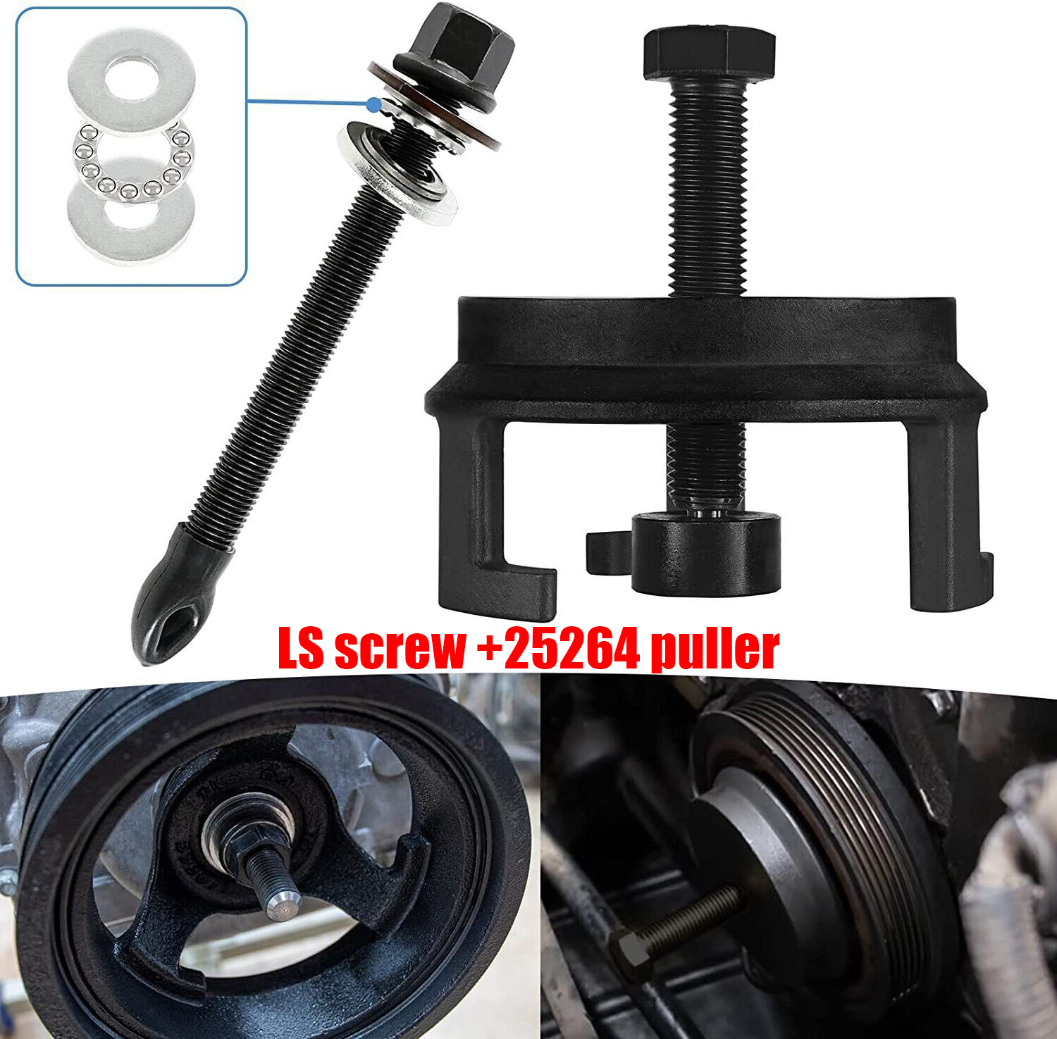 25264 Harmonic Balancer Puller and Installation Tool Set For GM LS LT Engines