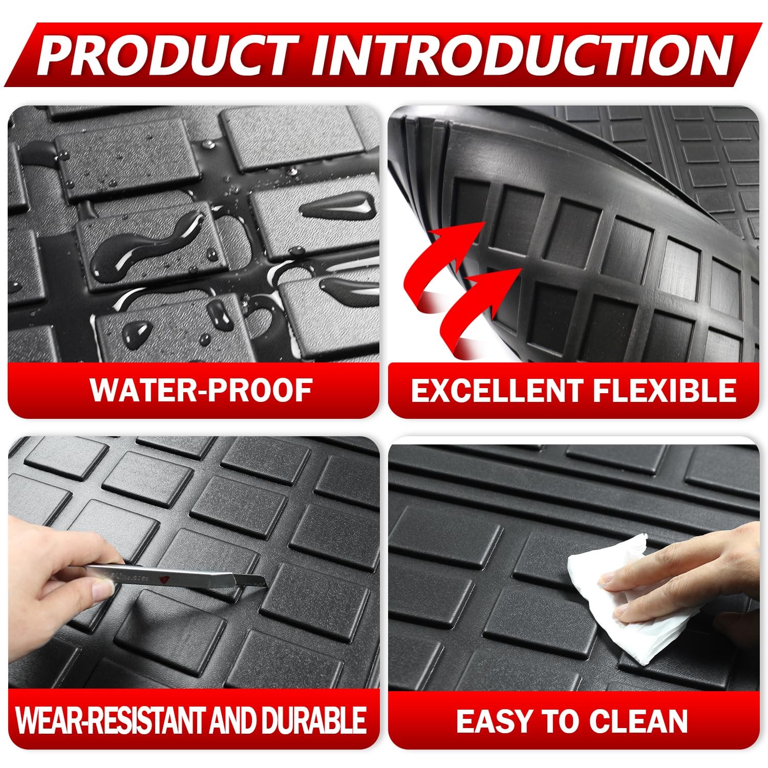 Cargo Mat Backrest Mat for 2018-2024 Ford Expedition Max/Lincoln Navigator L