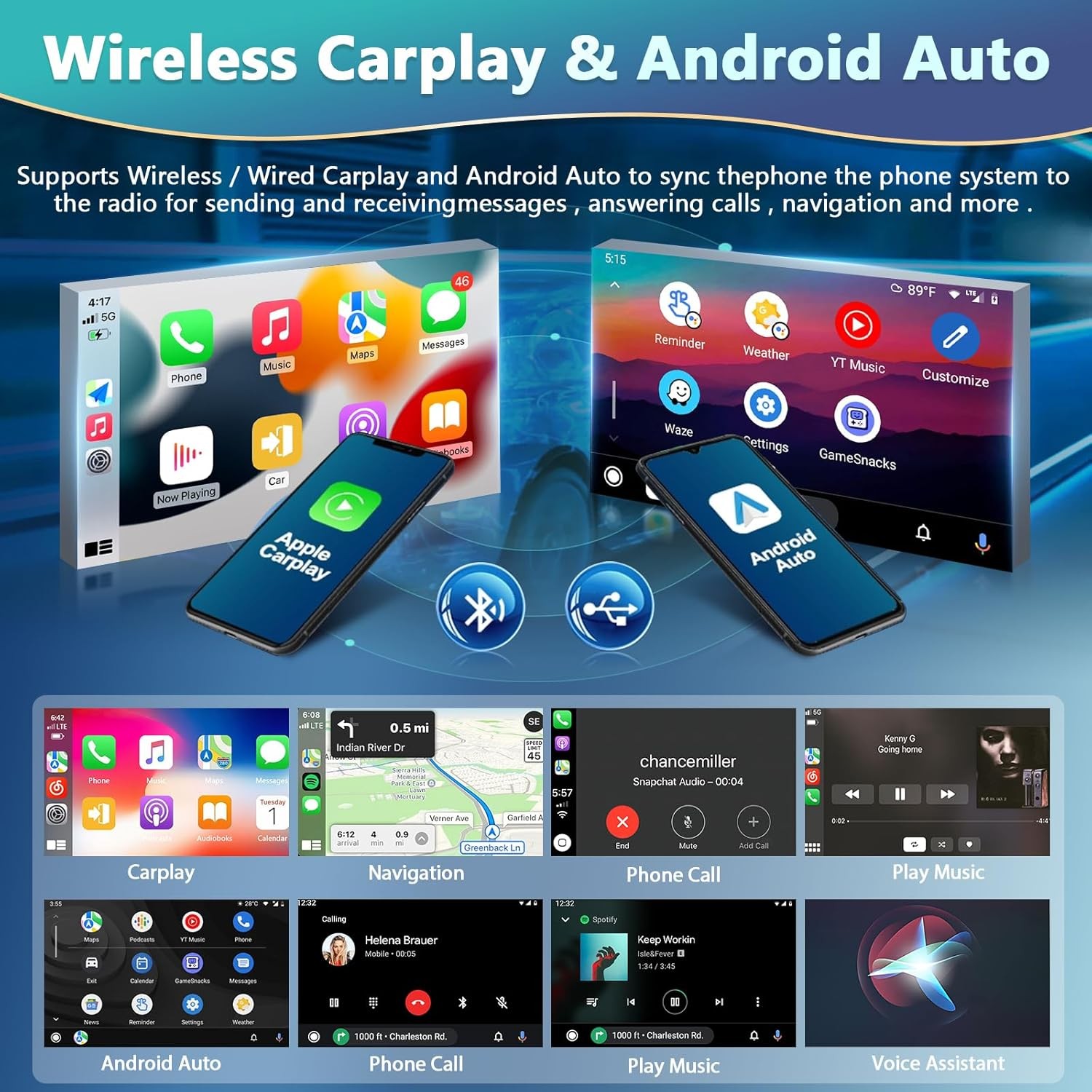 4+64GB Car Radio Stereo For Hummer H2 2003-2006 Carplay Android15 DSP BT