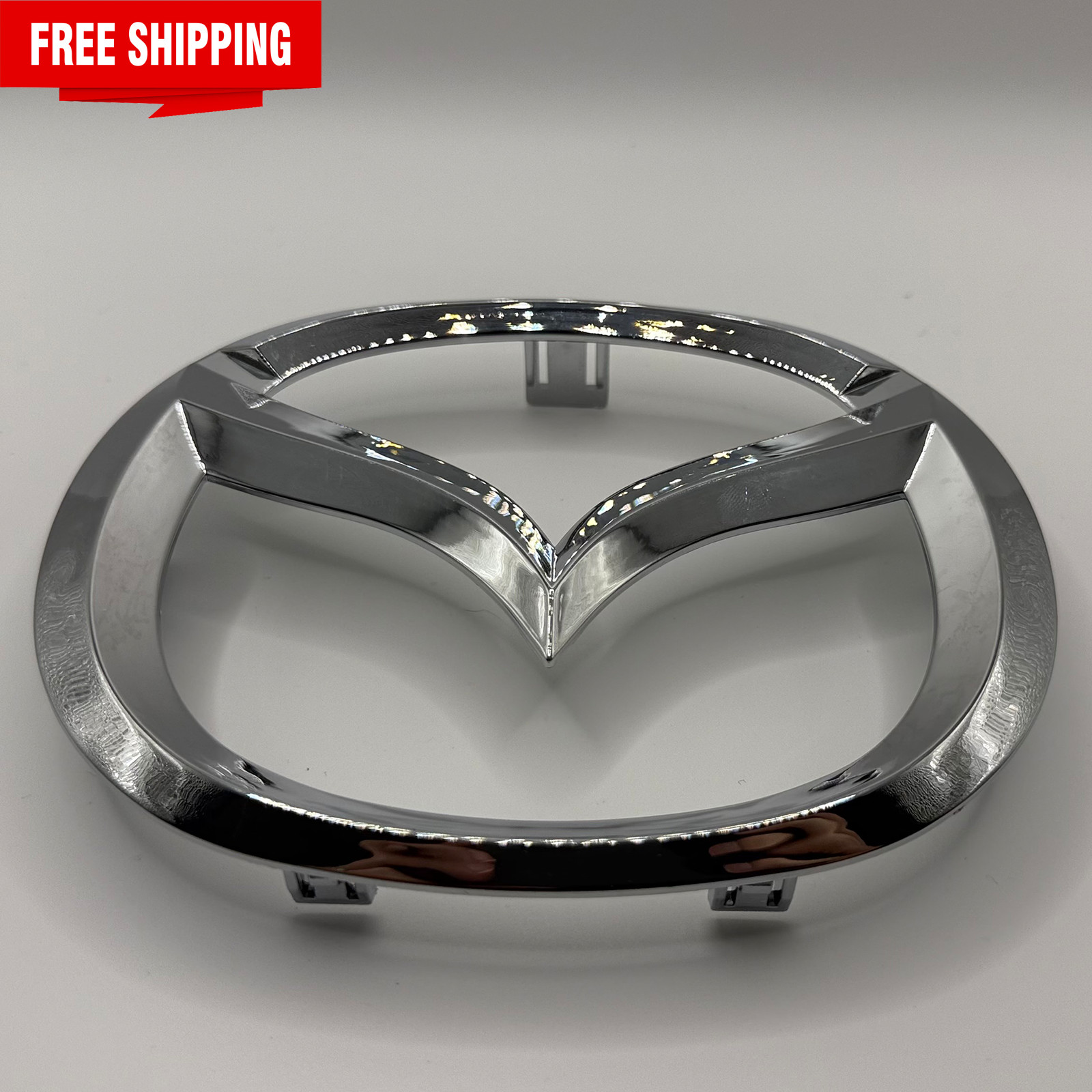 Mazda Front Grille Emblem for Mazda 2 3 5 6 Logo Grill Badge Chrome Silver Hood